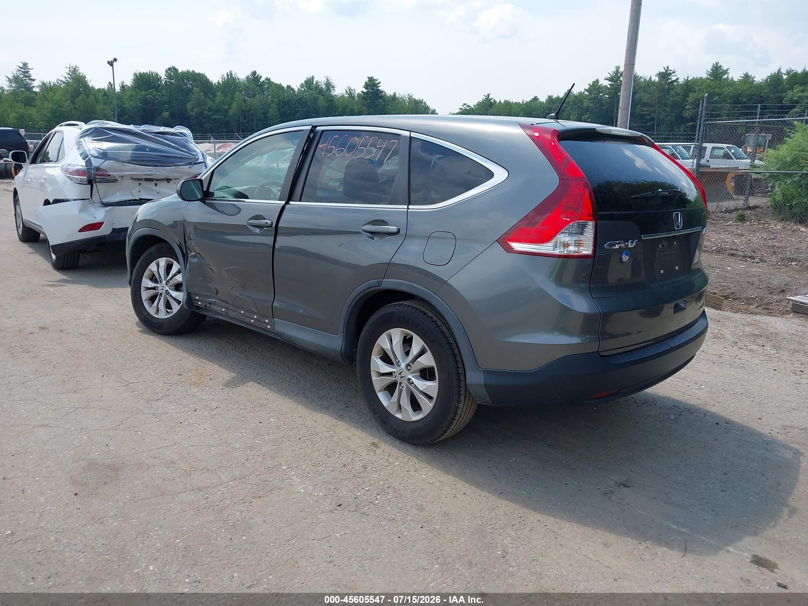 2012 Honda Cr-v Ex Gray vin: 2HKRM4H55CH627870