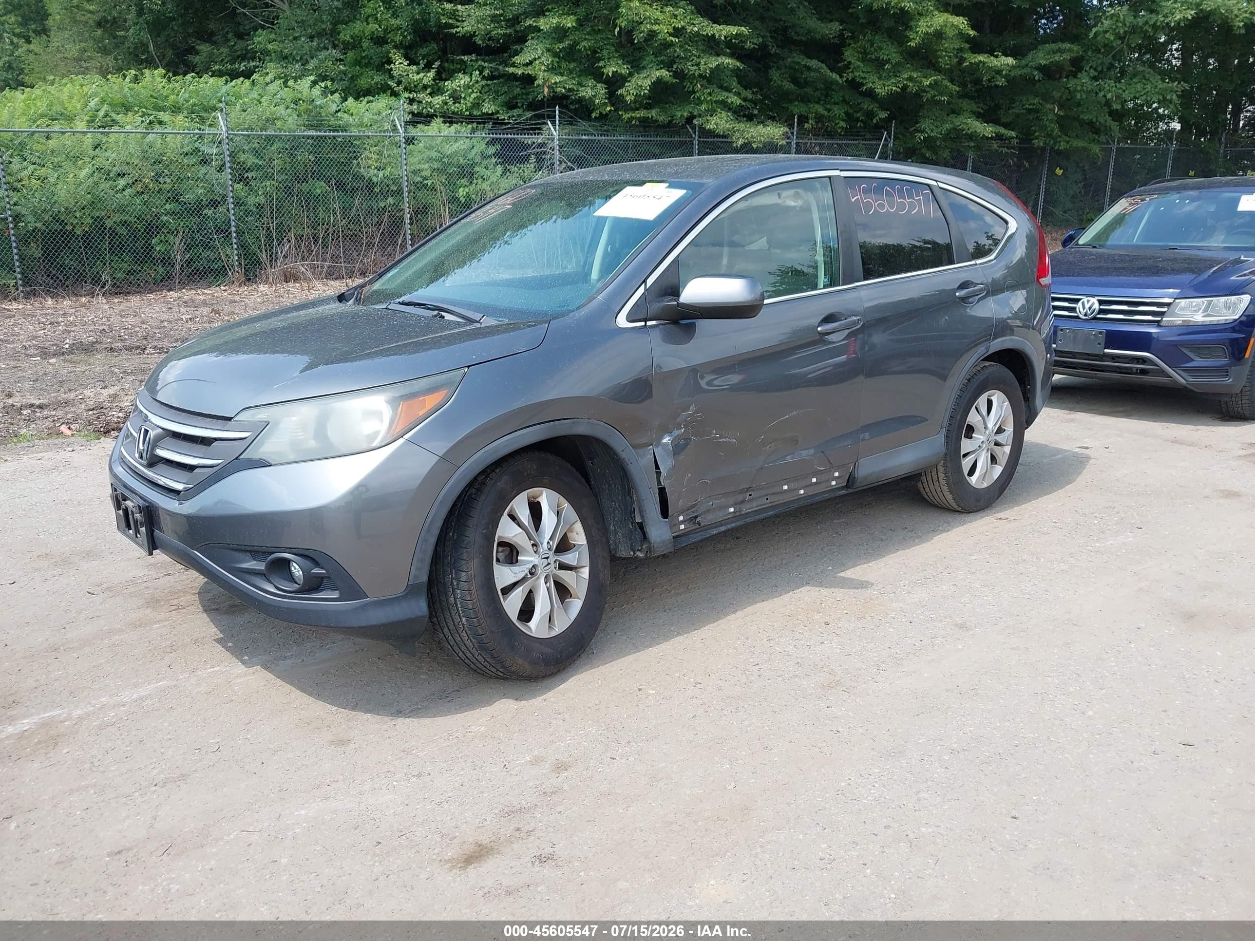 2012 Honda Cr-v Ex Gray vin: 2HKRM4H55CH627870