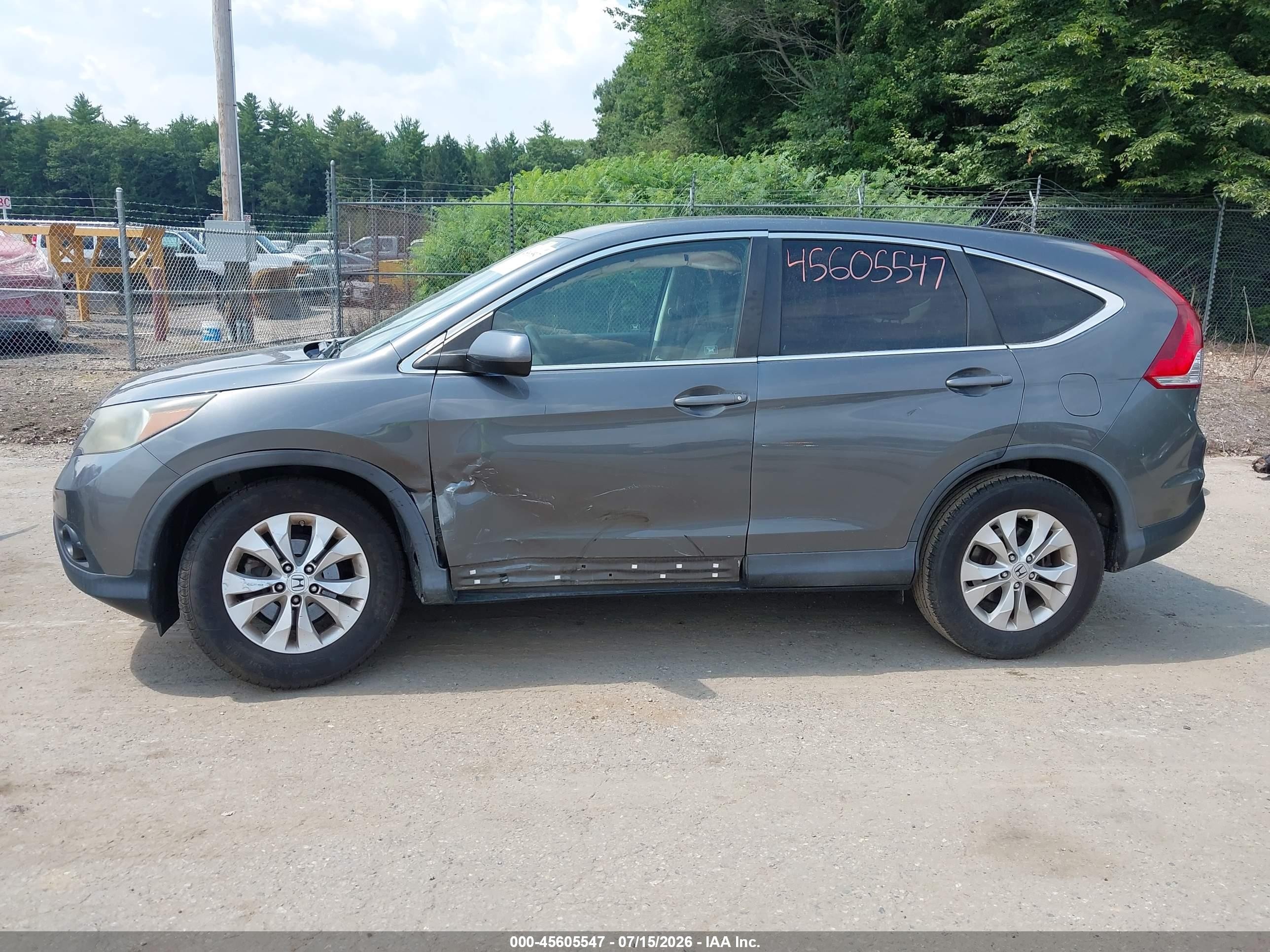 2012 Honda Cr-v Ex Gray vin: 2HKRM4H55CH627870