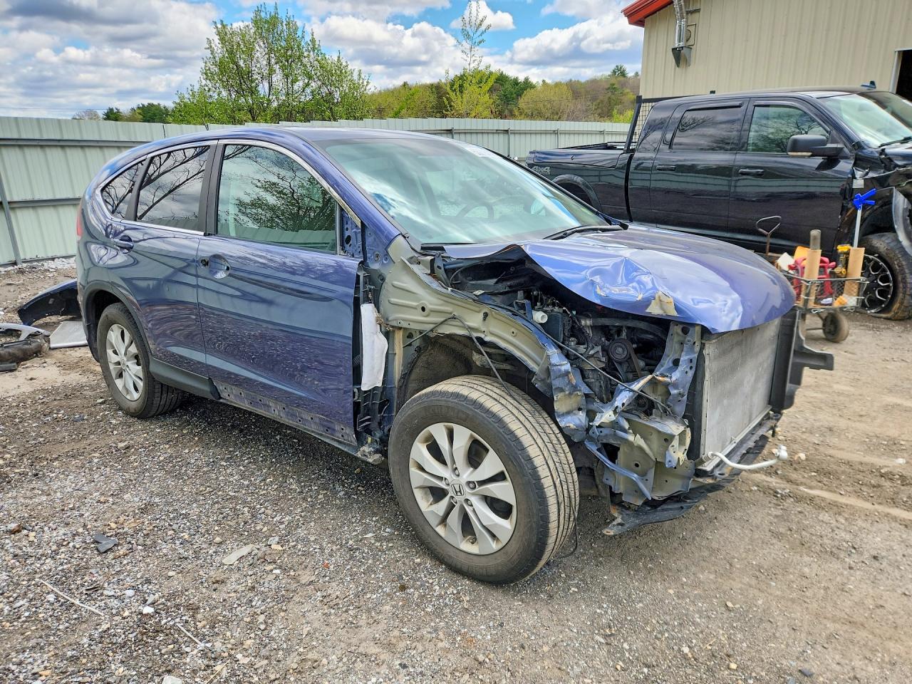 2013 Honda Cr-v Ex Blue vin: 2HKRM4H55DH625005