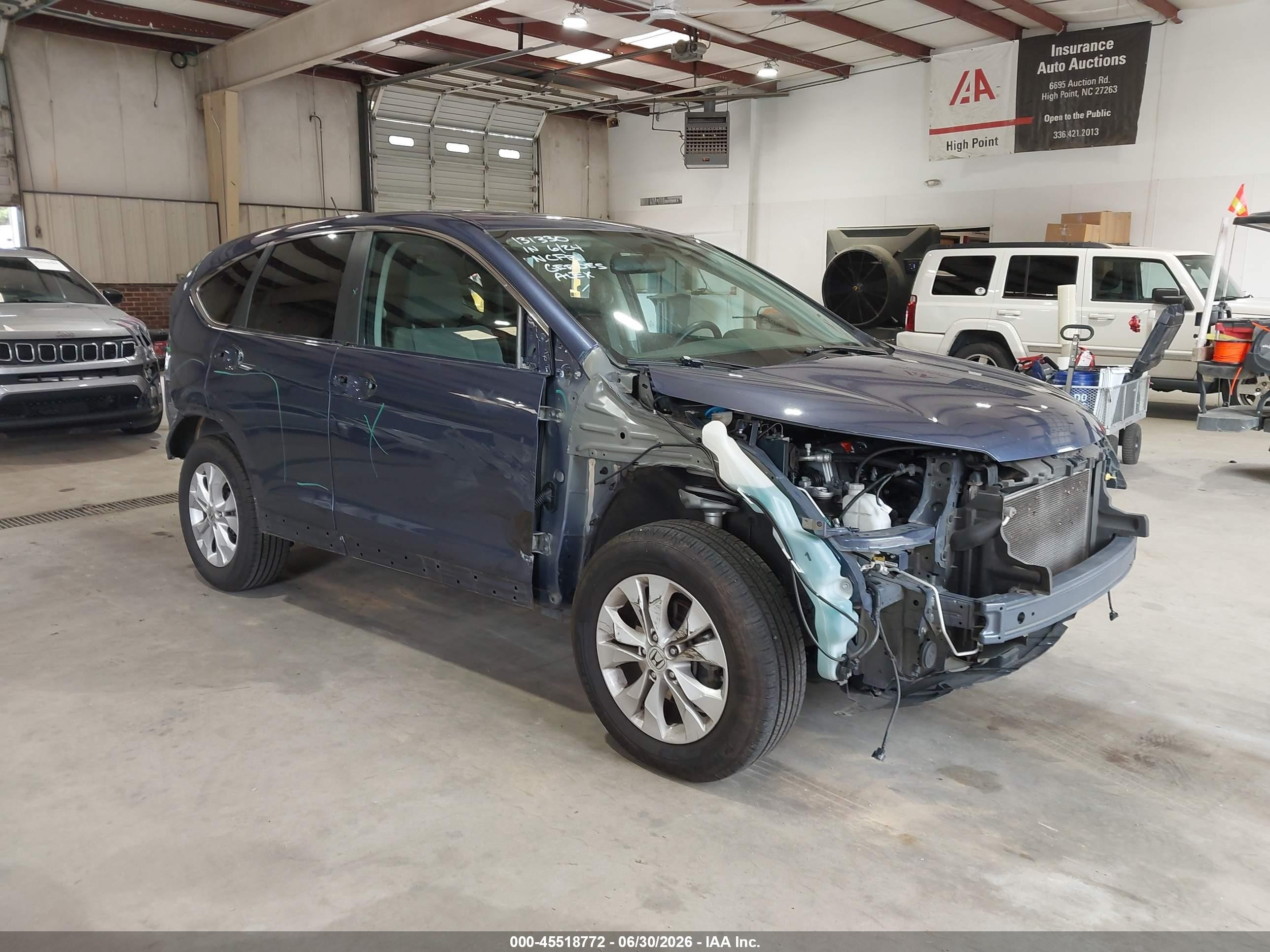 2013 Honda Cr-v Ex Blue vin: 2HKRM4H55DH683602