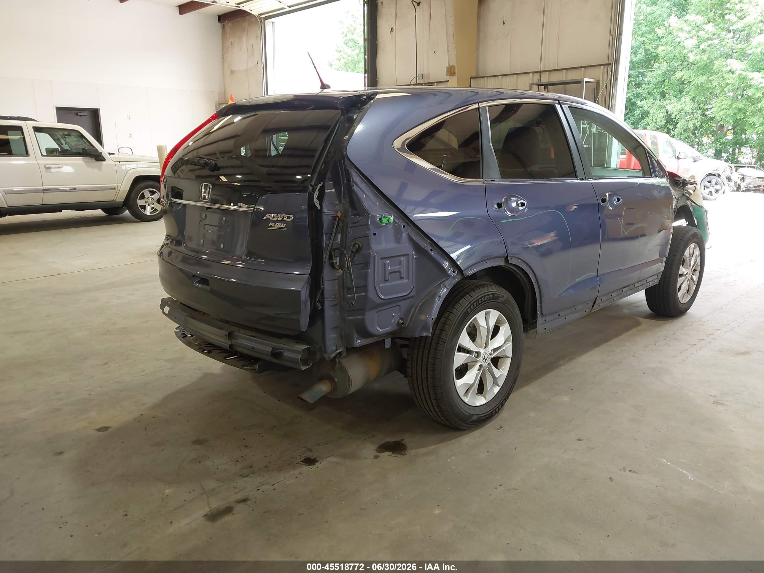 2013 Honda Cr-v Ex Blue vin: 2HKRM4H55DH683602