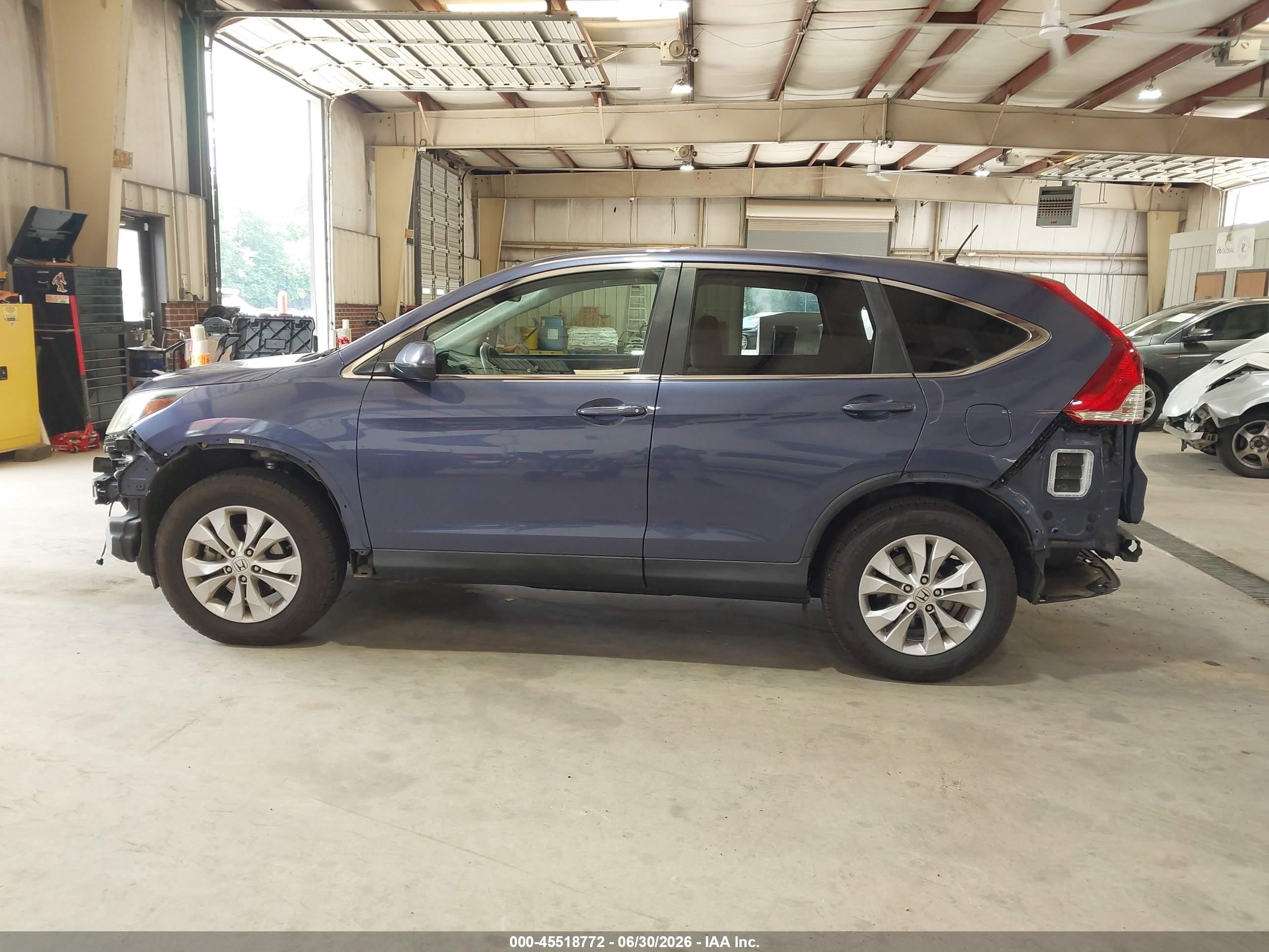 2013 Honda Cr-v Ex Blue vin: 2HKRM4H55DH683602