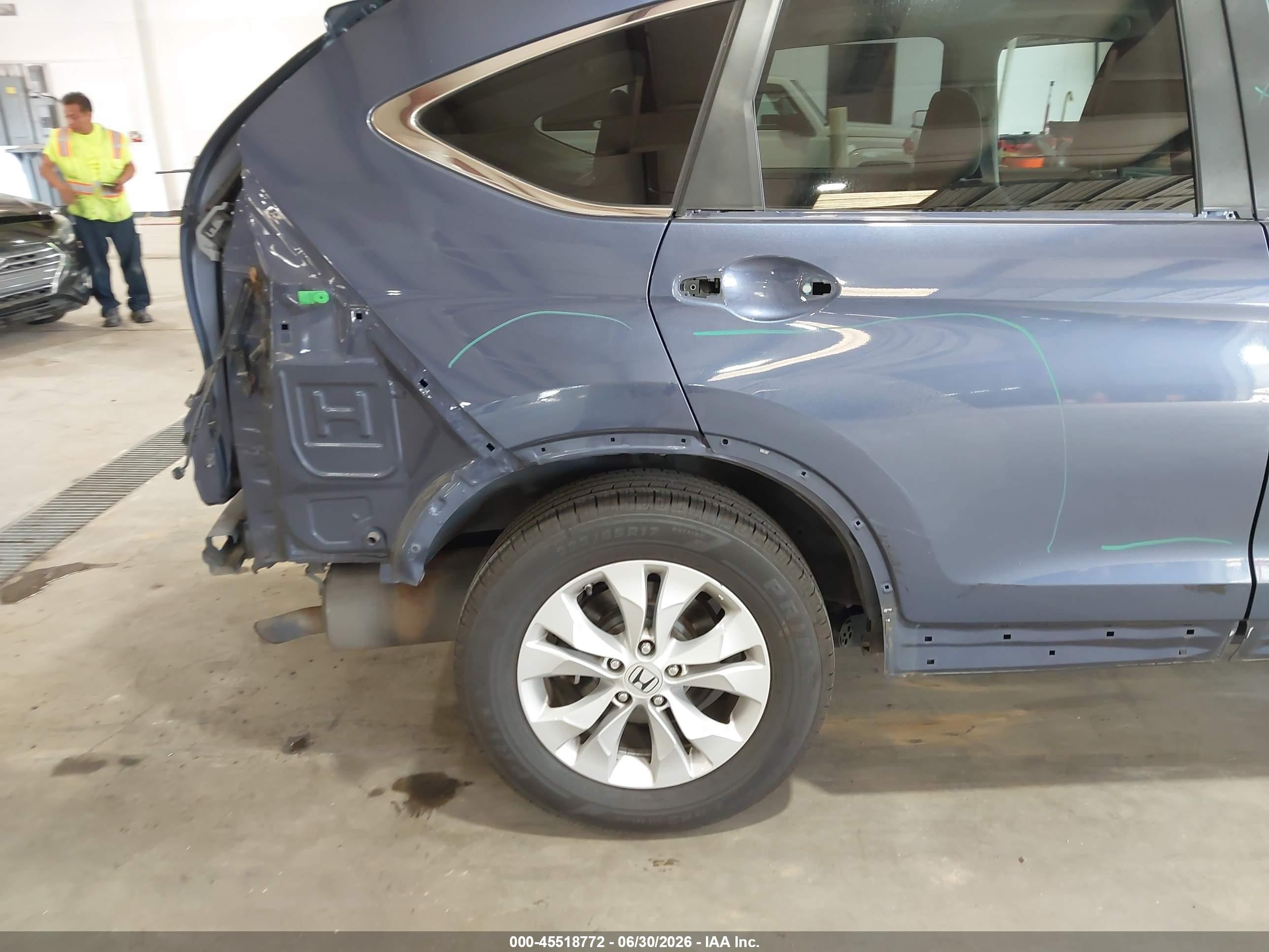 2013 Honda Cr-v Ex Blue vin: 2HKRM4H55DH683602