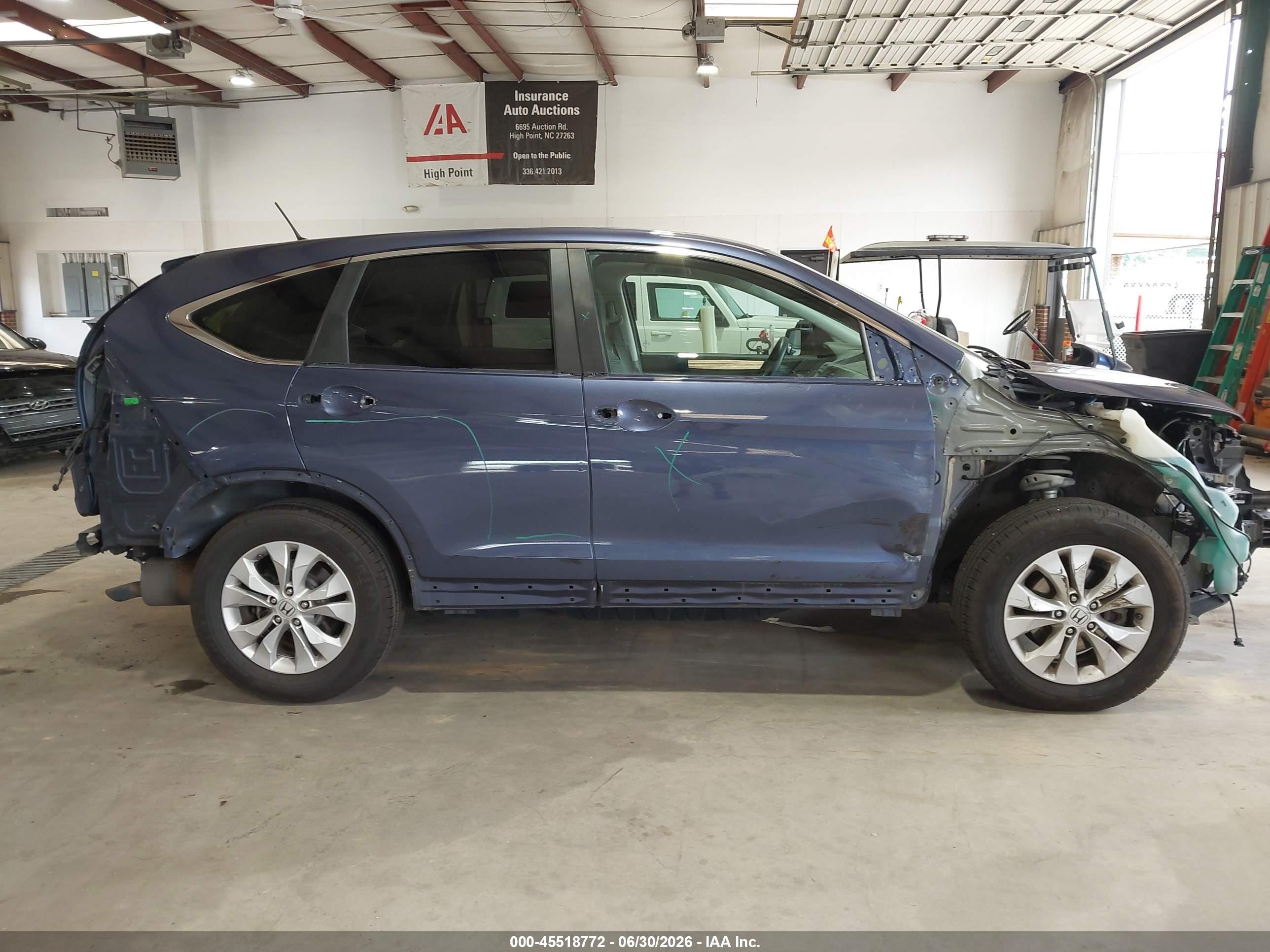 2013 Honda Cr-v Ex Blue vin: 2HKRM4H55DH683602