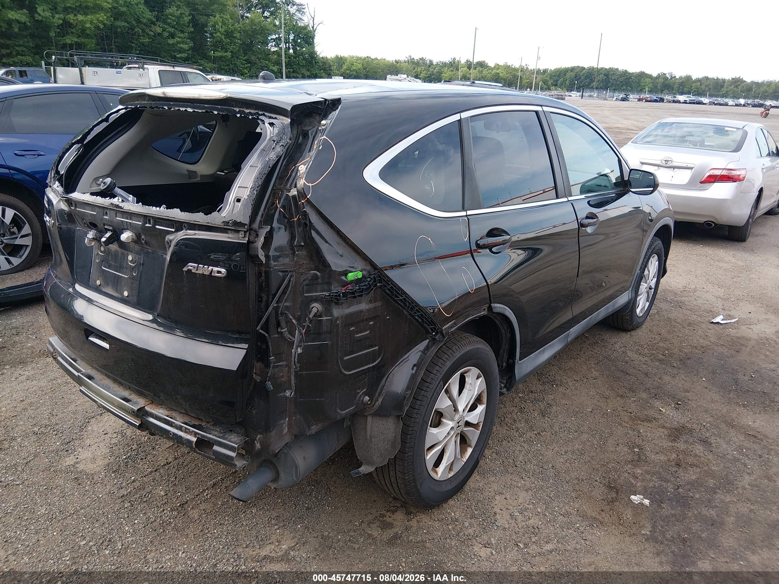2013 Honda Cr-v Ex Black vin: 2HKRM4H55DH691358
