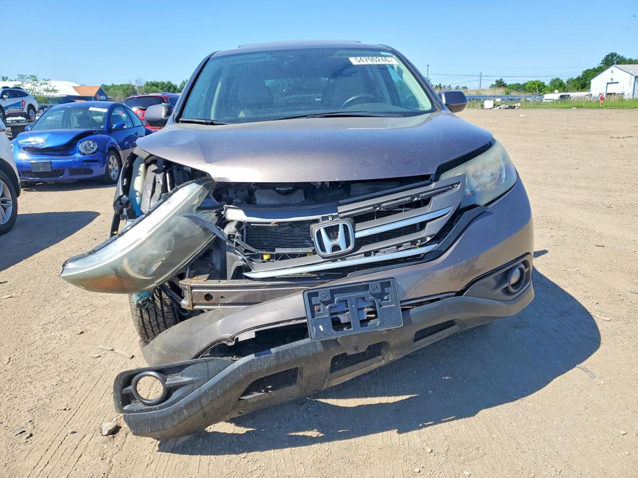 2014 Honda Cr-v Ex Brown vin: 2HKRM4H55EH657454
