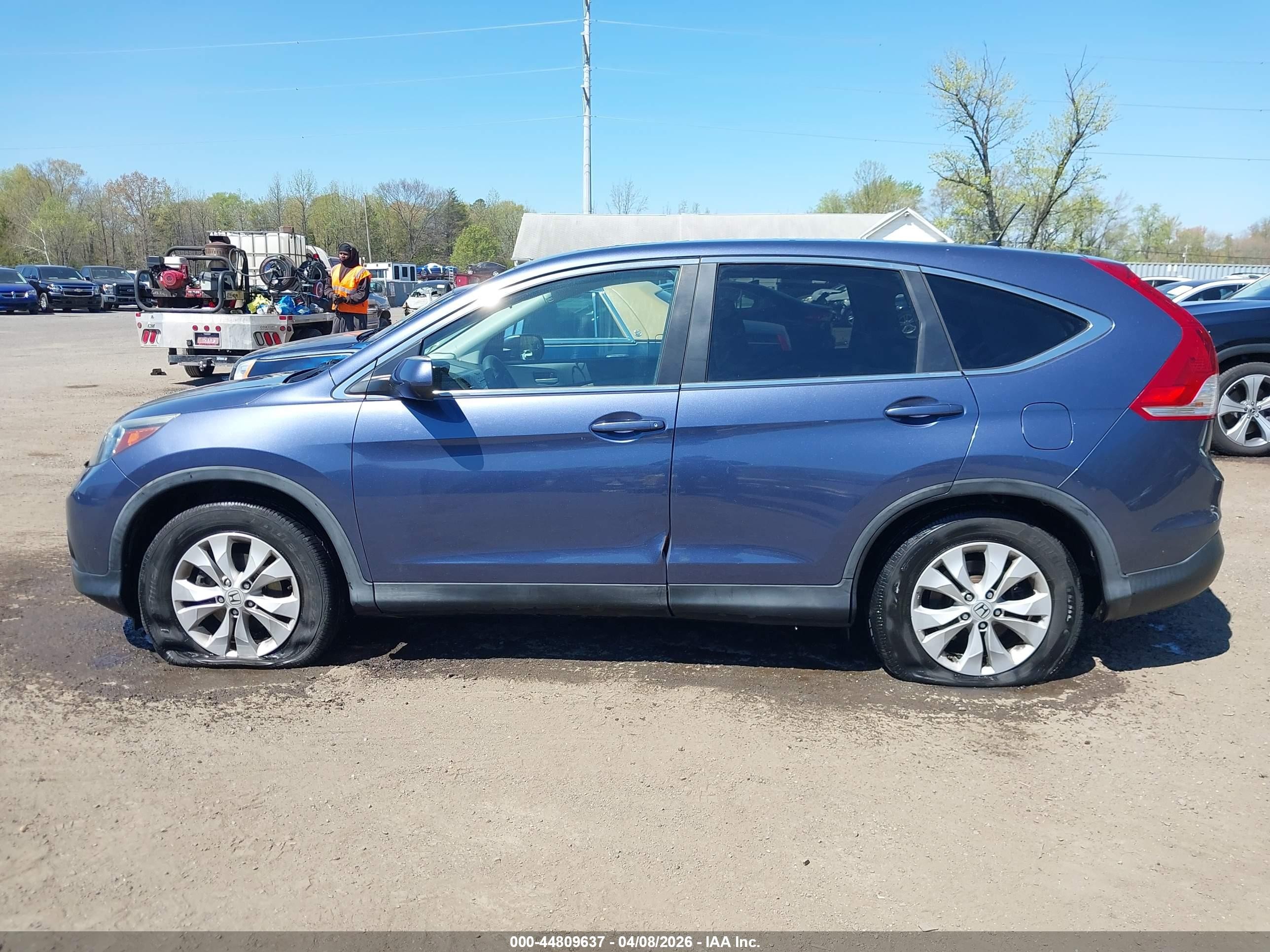 2014 Honda Cr-v Ex Blue vin: 2HKRM4H55EH708032