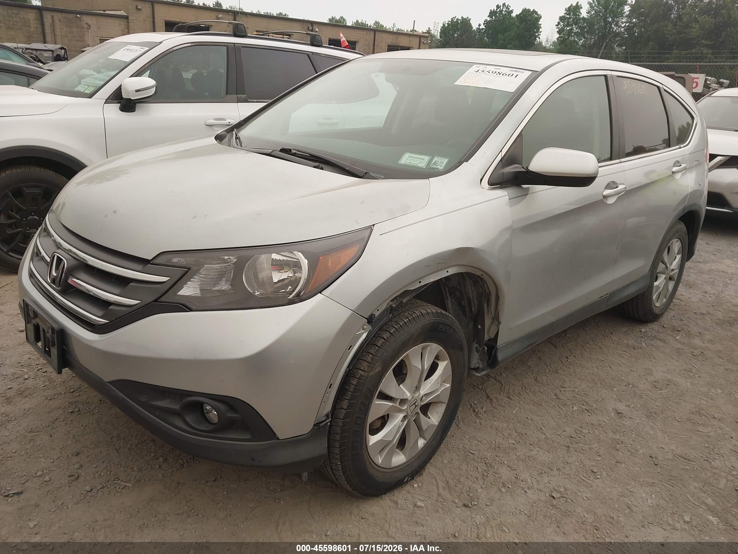 2014 Honda Cr-v Ex Silver vin: 2HKRM4H55EH710217
