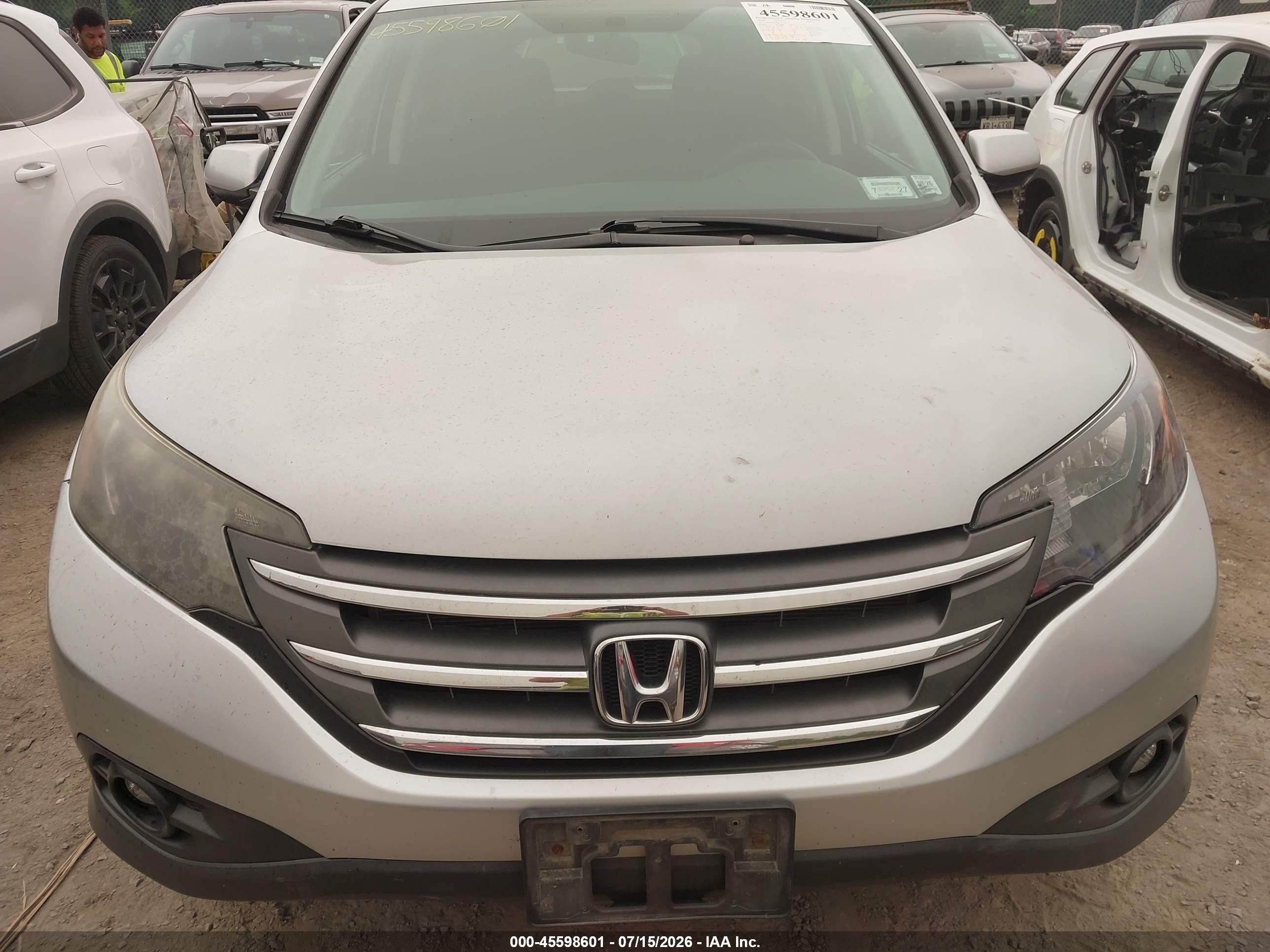 2014 Honda Cr-v Ex Silver vin: 2HKRM4H55EH710217
