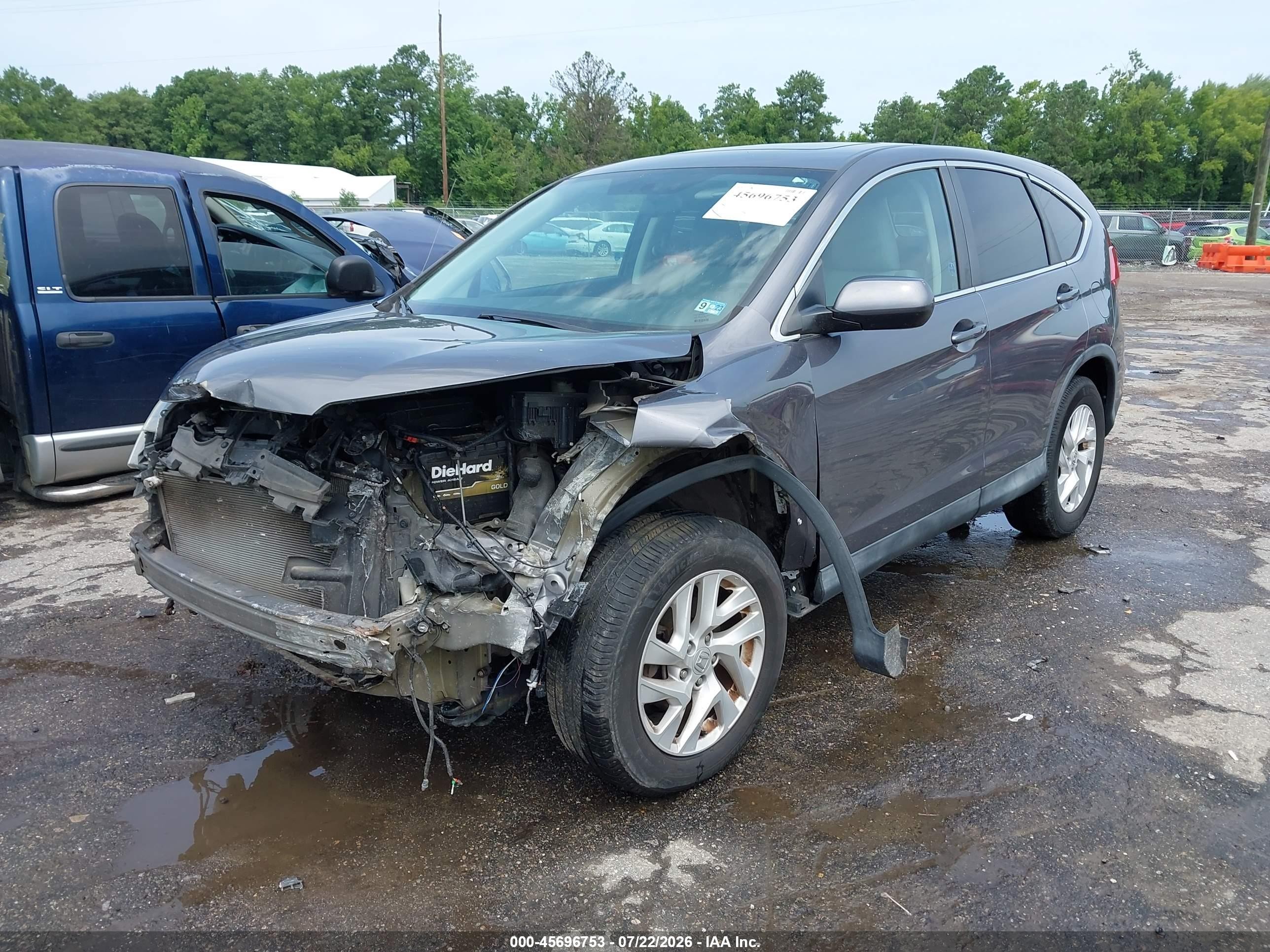 2015 Honda Cr-v Ex Серый vin: 2HKRM4H55FH610121