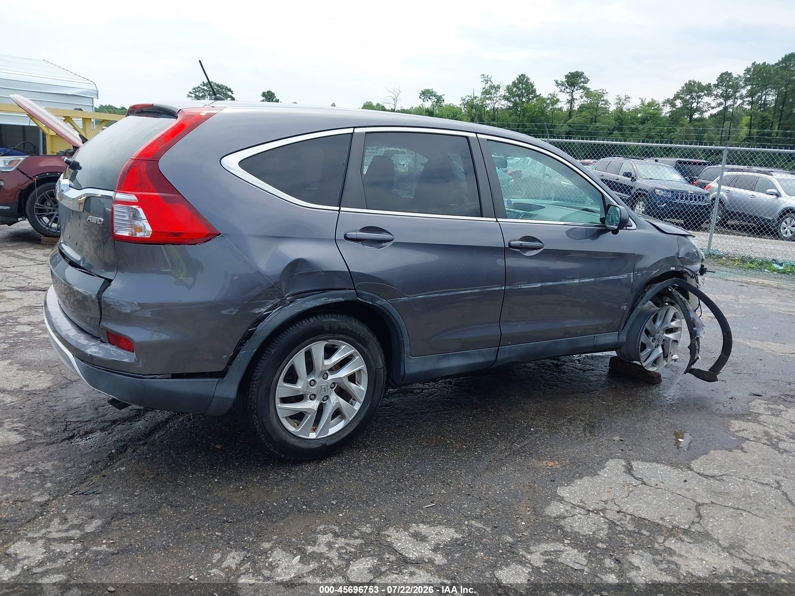 2015 Honda Cr-v Ex Серый vin: 2HKRM4H55FH610121
