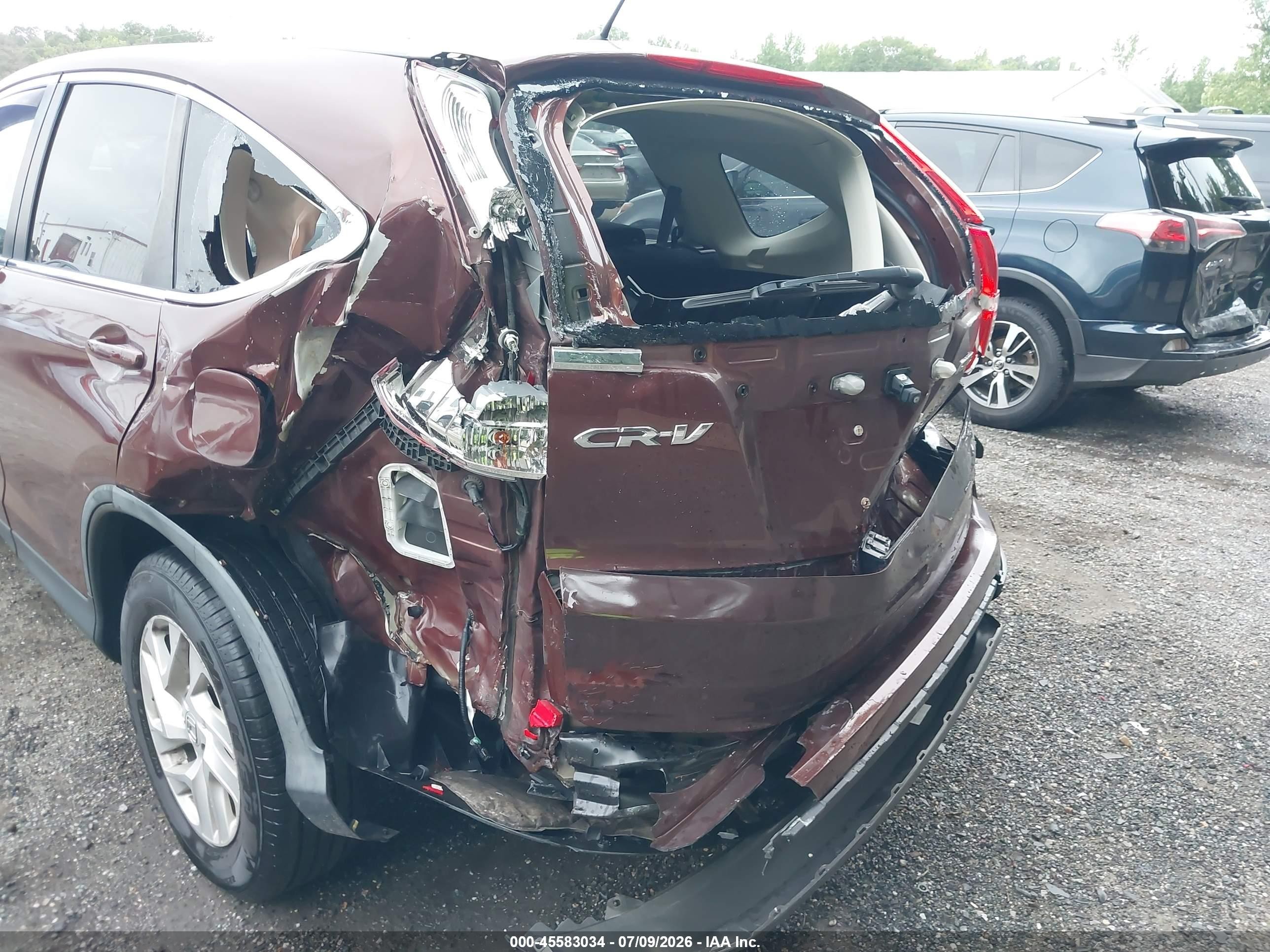 2015 Honda Cr-v Ex Orange vin: 2HKRM4H55FH649503