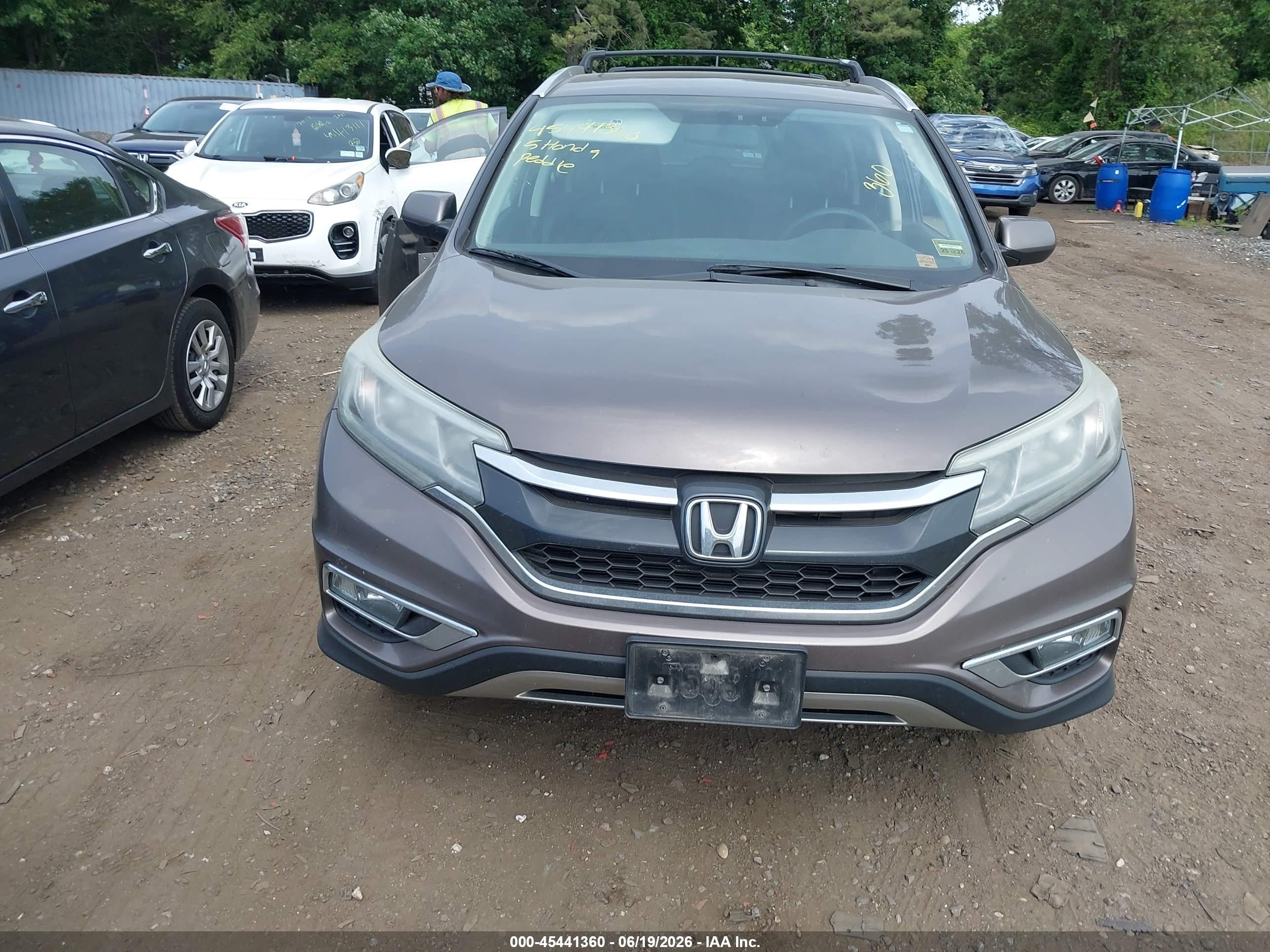 2015 Honda Cr-v Ex Gray vin: 2HKRM4H55FH650246