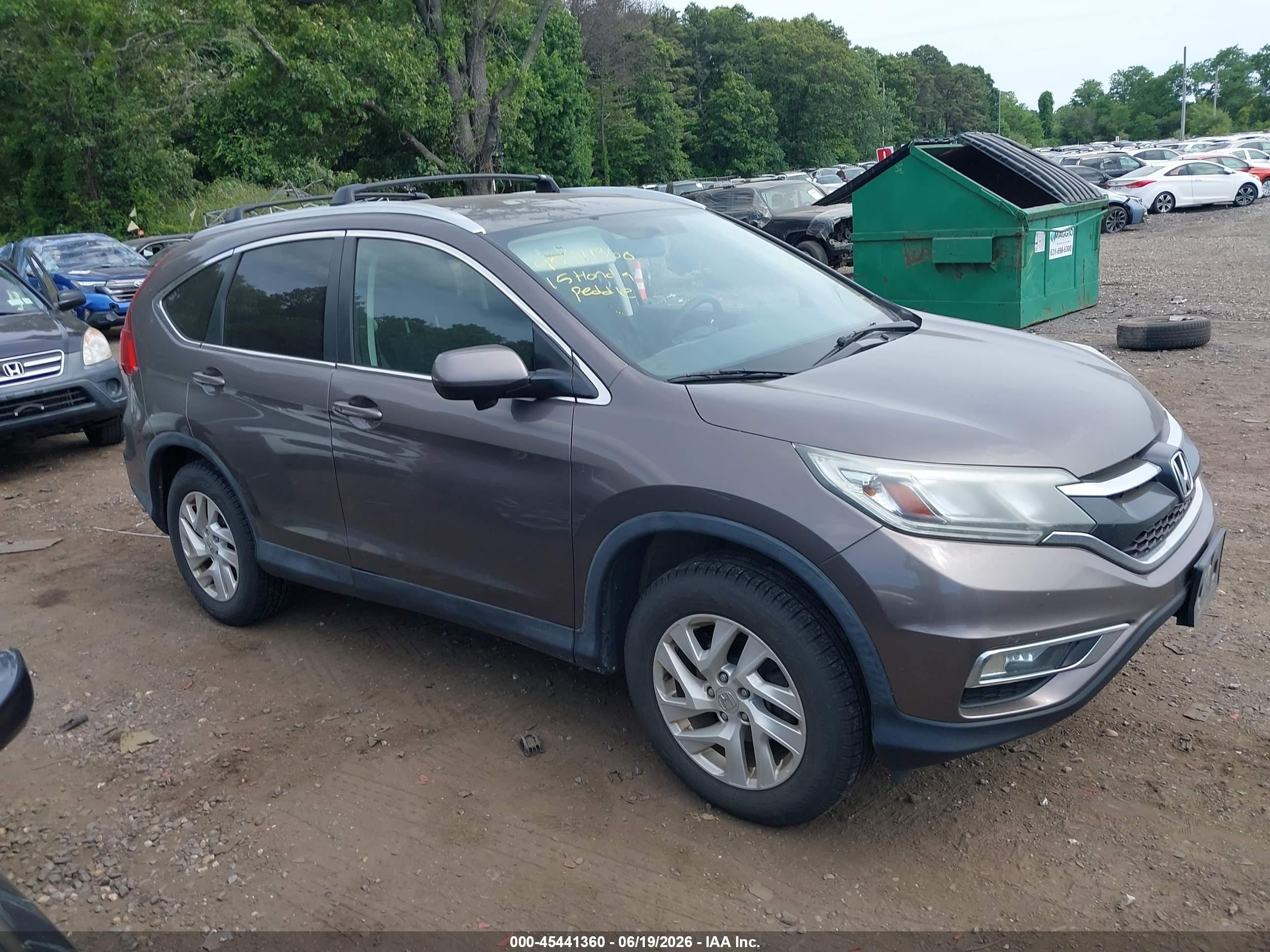 2015 Honda Cr-v Ex Gray vin: 2HKRM4H55FH650246