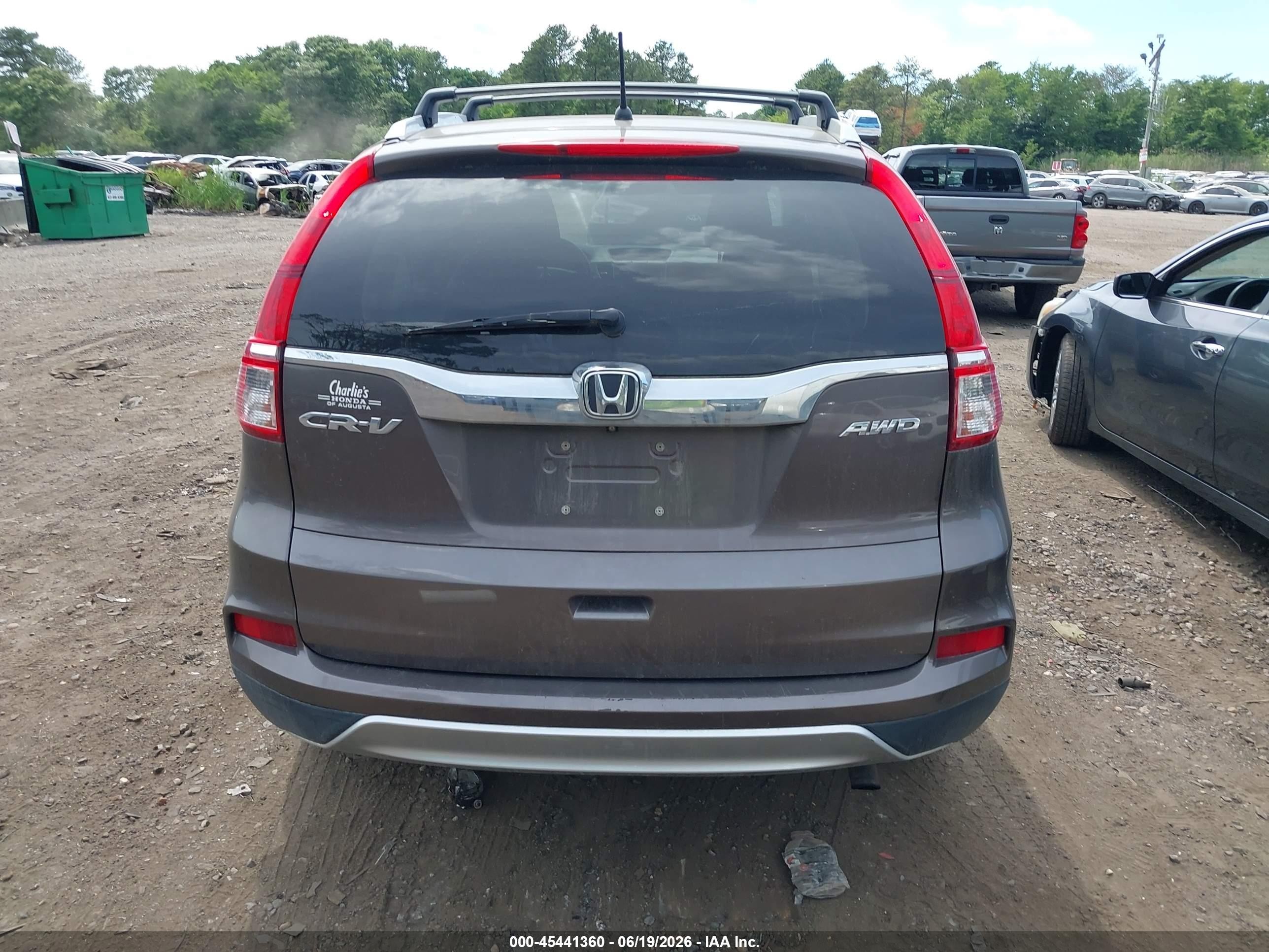 2015 Honda Cr-v Ex Gray vin: 2HKRM4H55FH650246