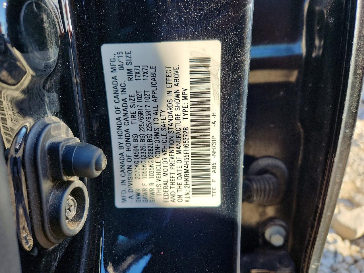 2015 Honda Cr-v Ex Черный vin: 2HKRM4H55FH653728