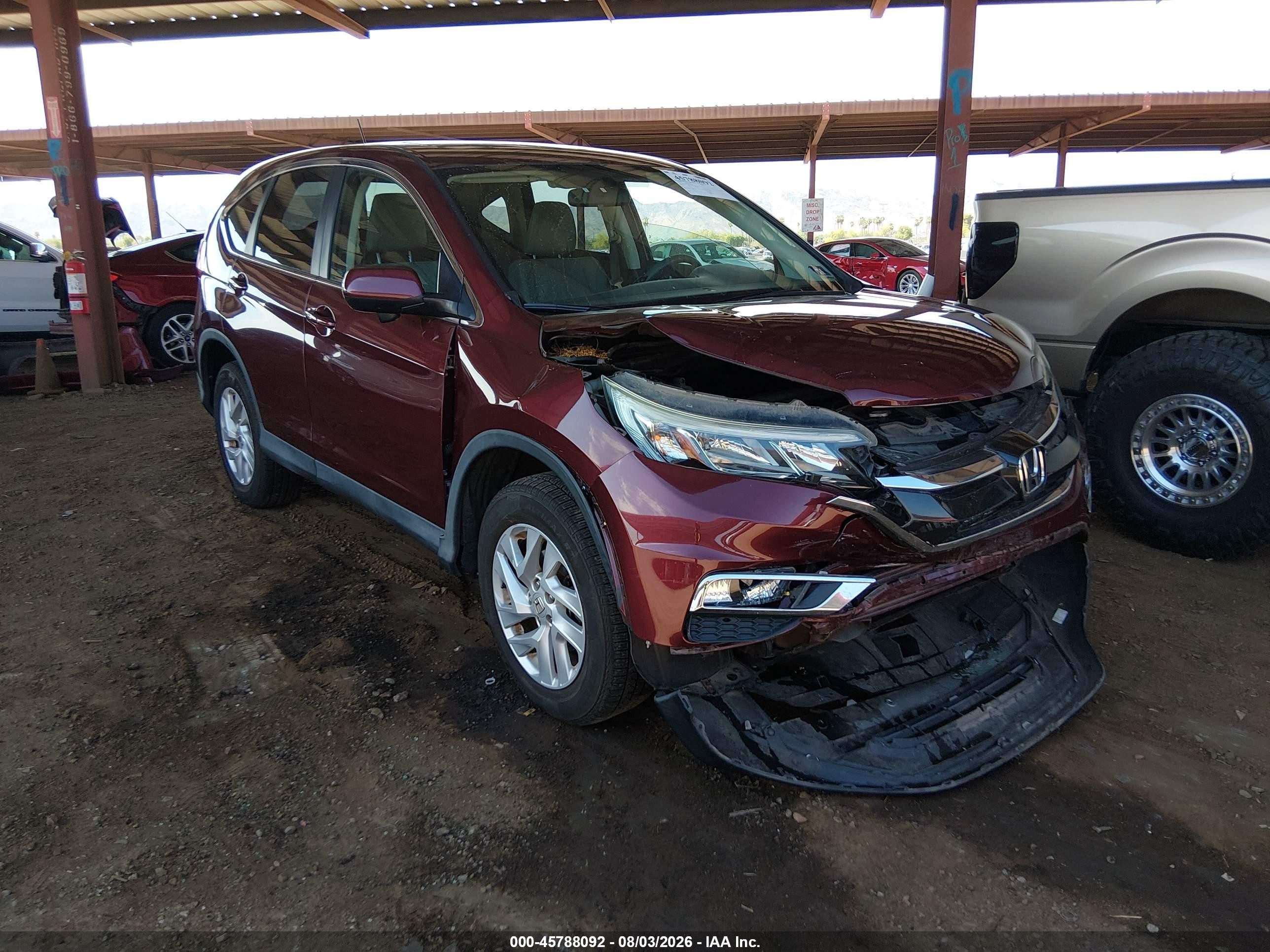 2015 Honda Cr-v Ex Maroon vin: 2HKRM4H55FH662865