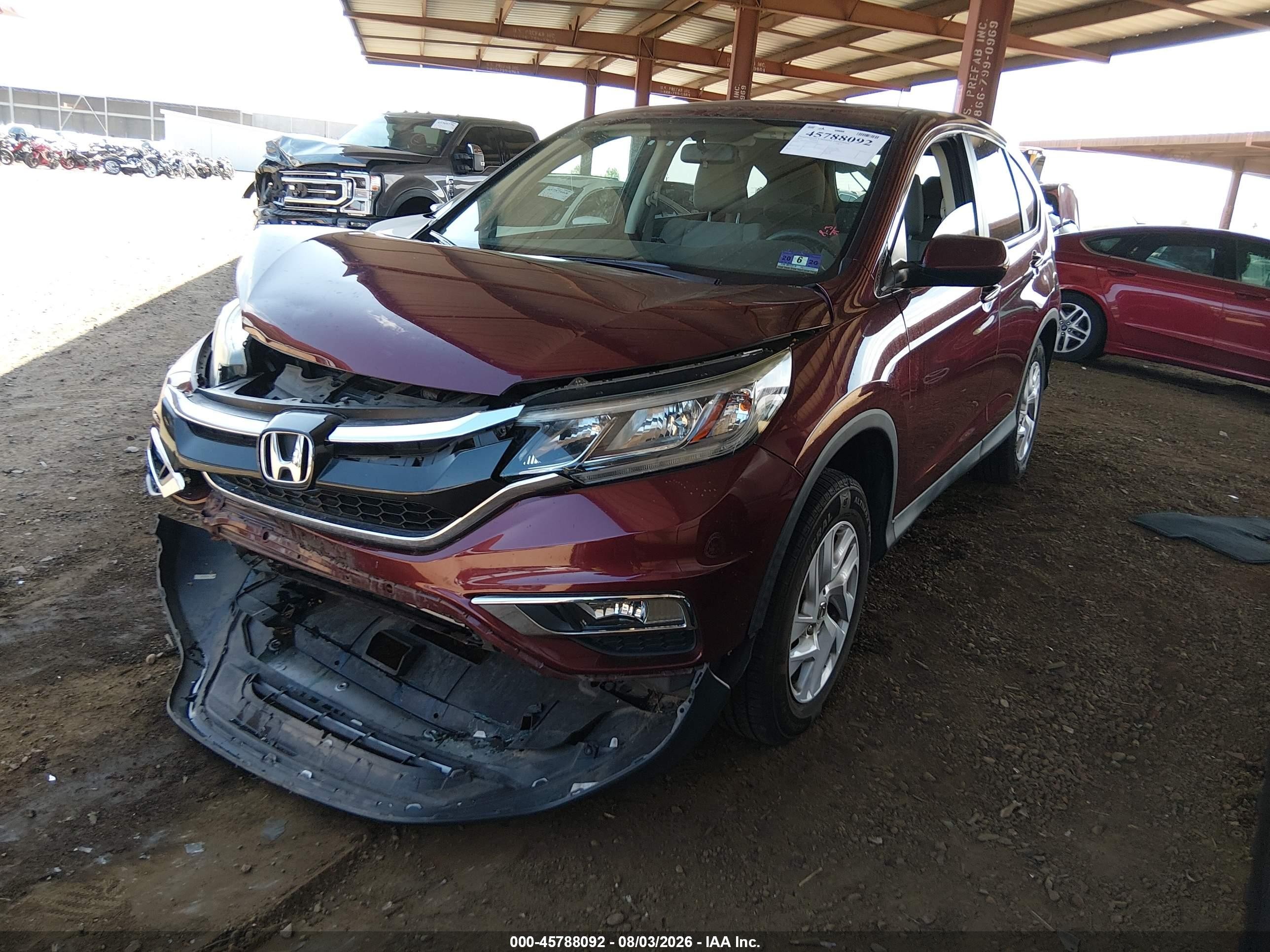 2015 Honda Cr-v Ex Maroon vin: 2HKRM4H55FH662865