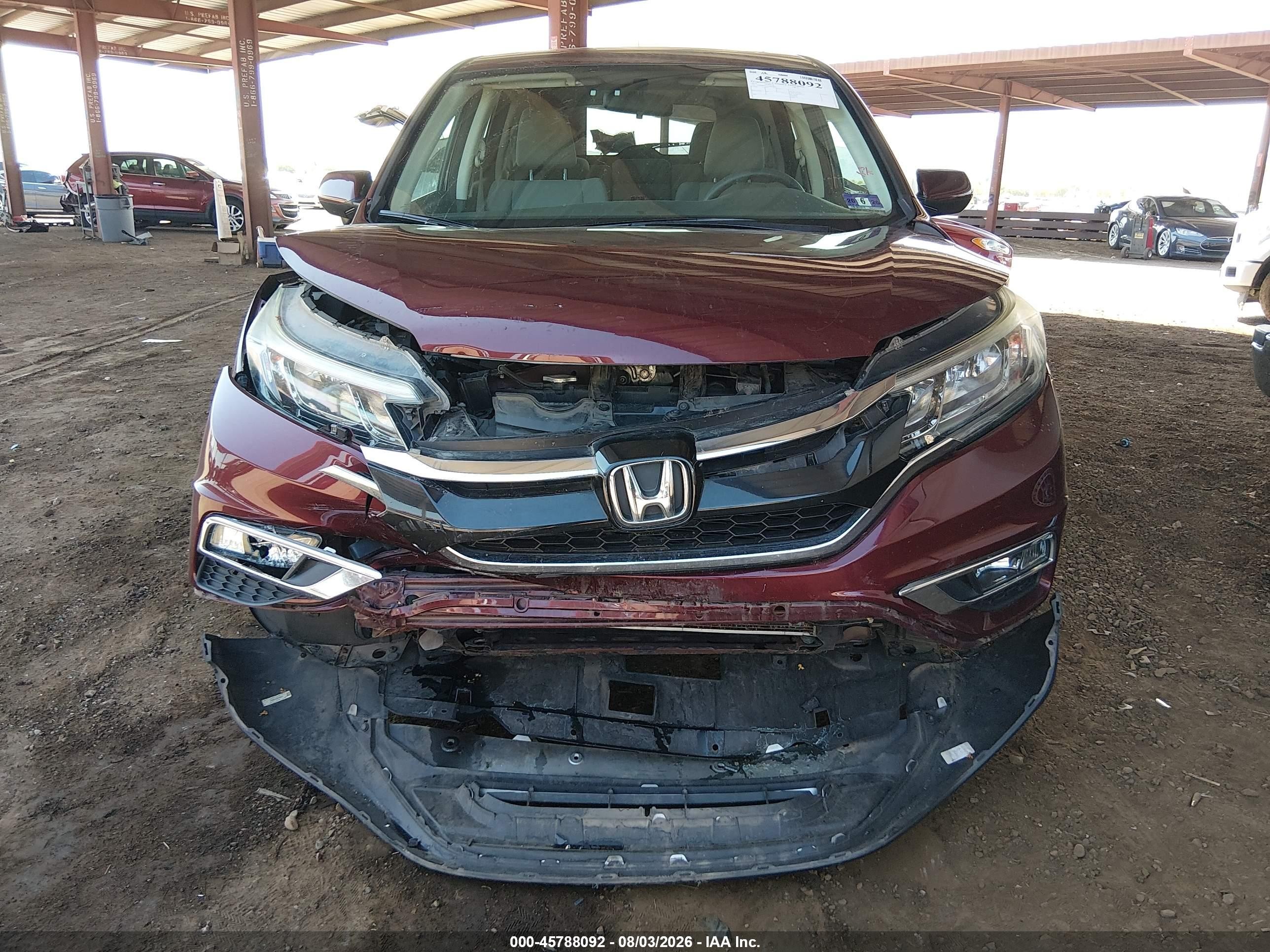 2015 Honda Cr-v Ex Maroon vin: 2HKRM4H55FH662865
