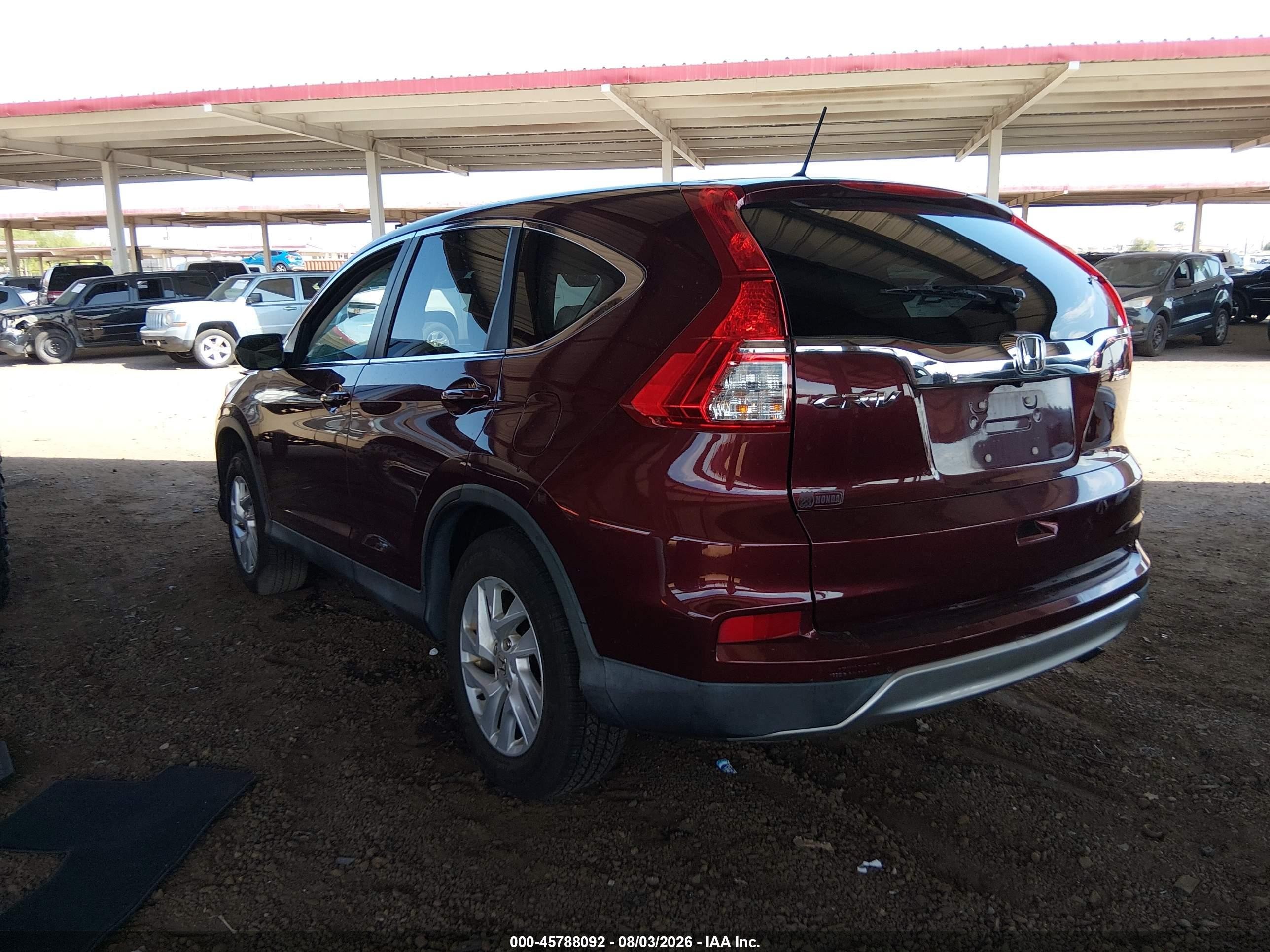 2015 Honda Cr-v Ex Maroon vin: 2HKRM4H55FH662865