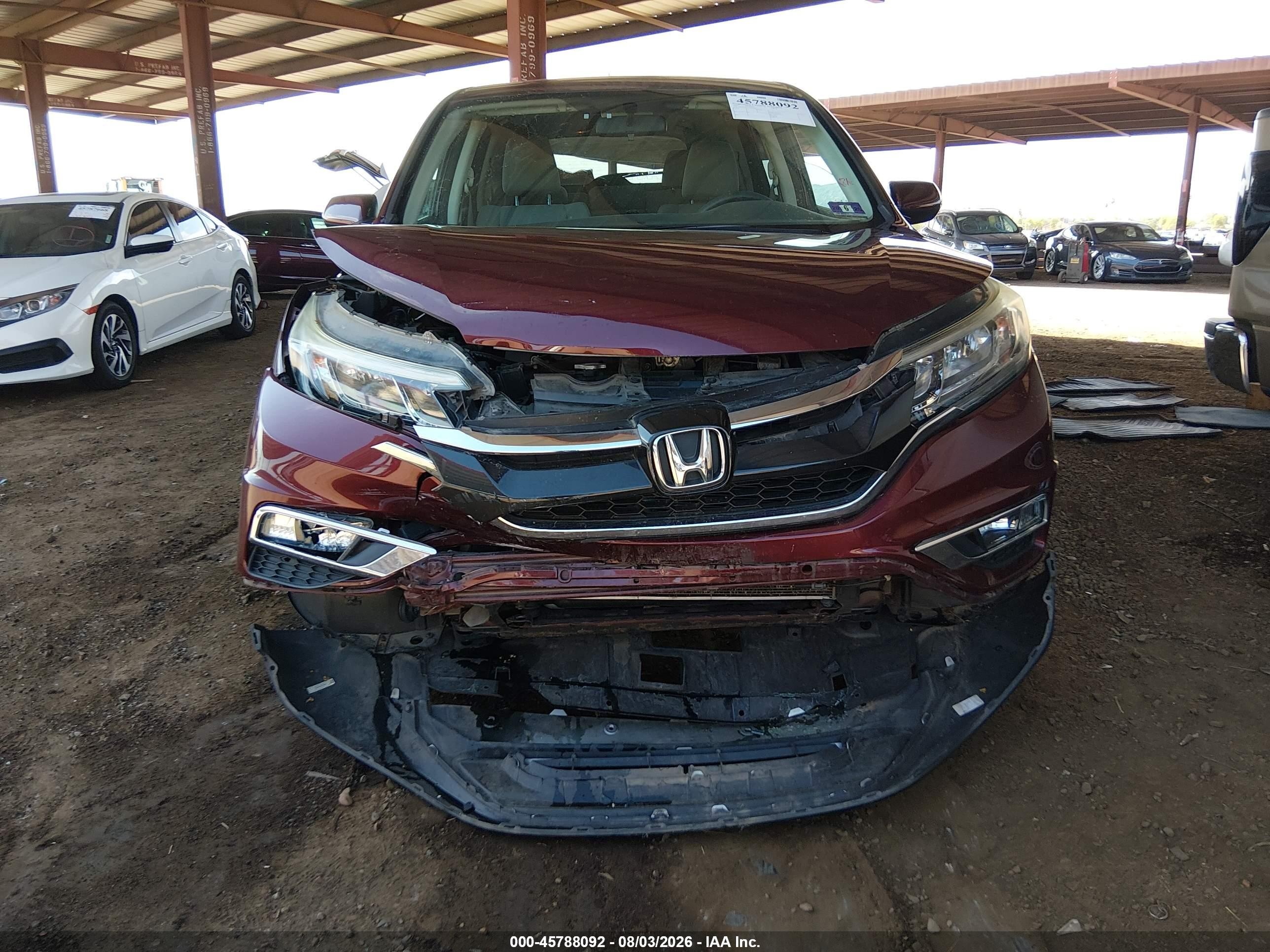2015 Honda Cr-v Ex Maroon vin: 2HKRM4H55FH662865