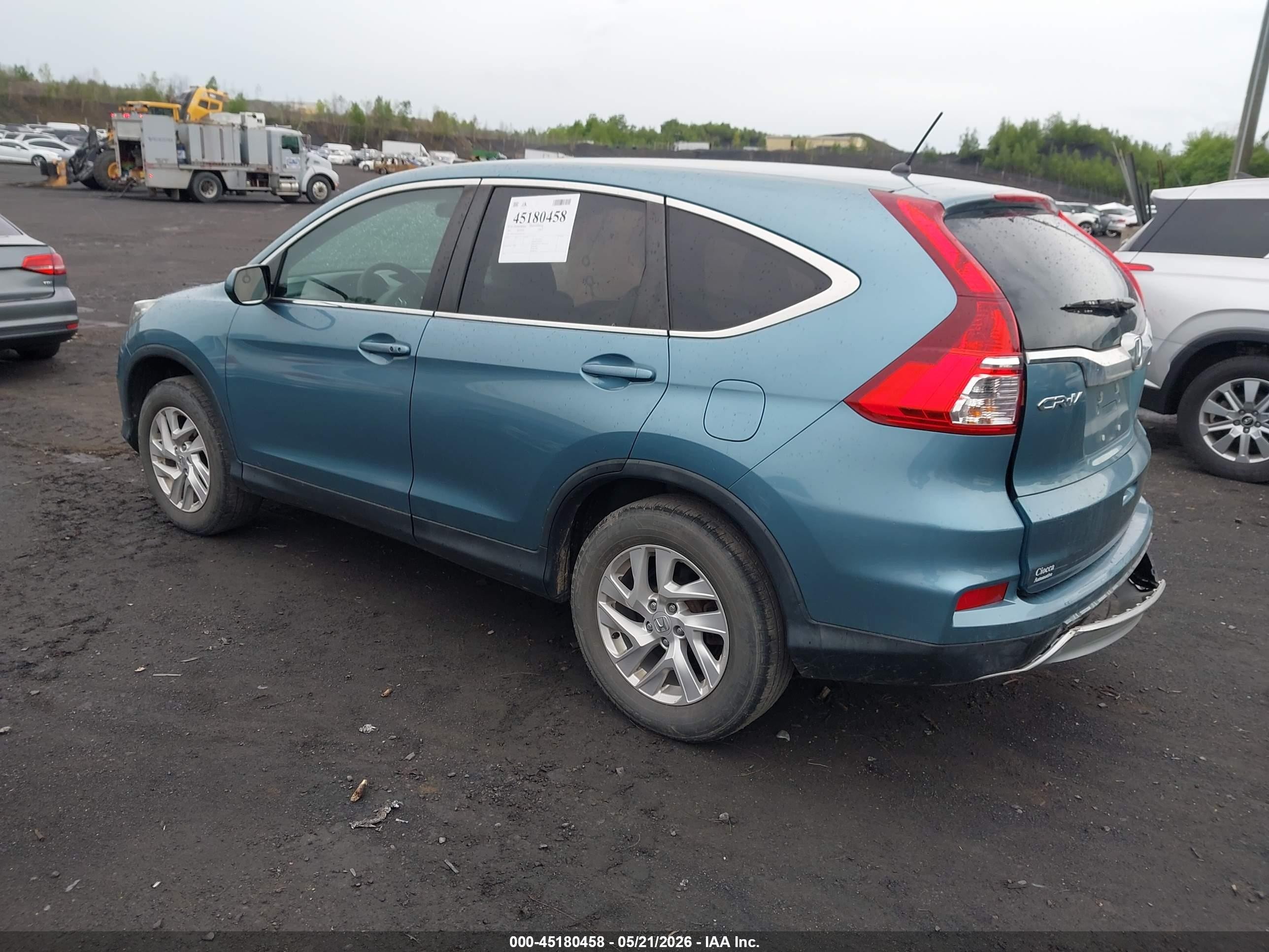 2015 Honda Cr-v Ex Зеленый vin: 2HKRM4H55FH675910