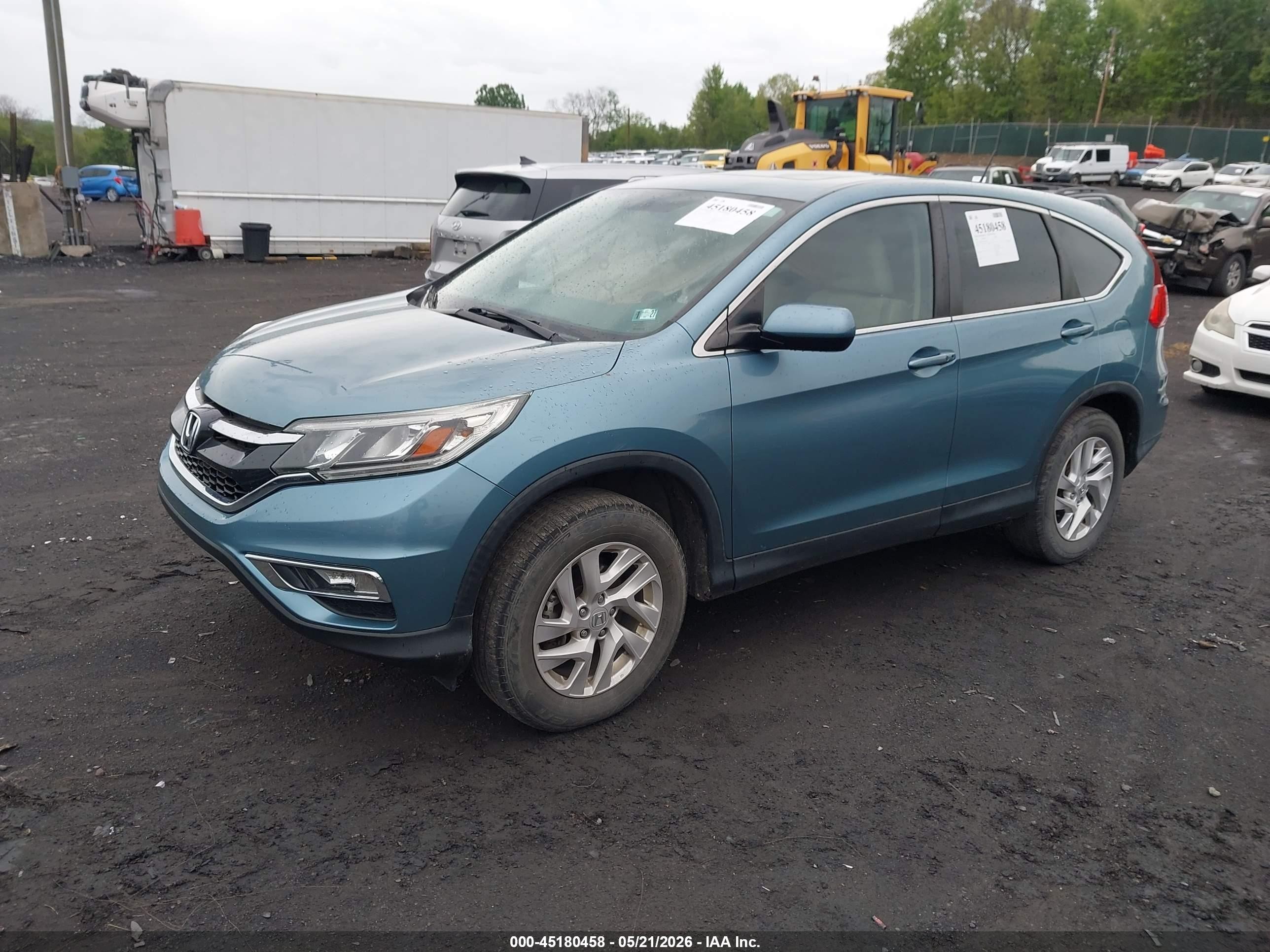 2015 Honda Cr-v Ex Зеленый vin: 2HKRM4H55FH675910