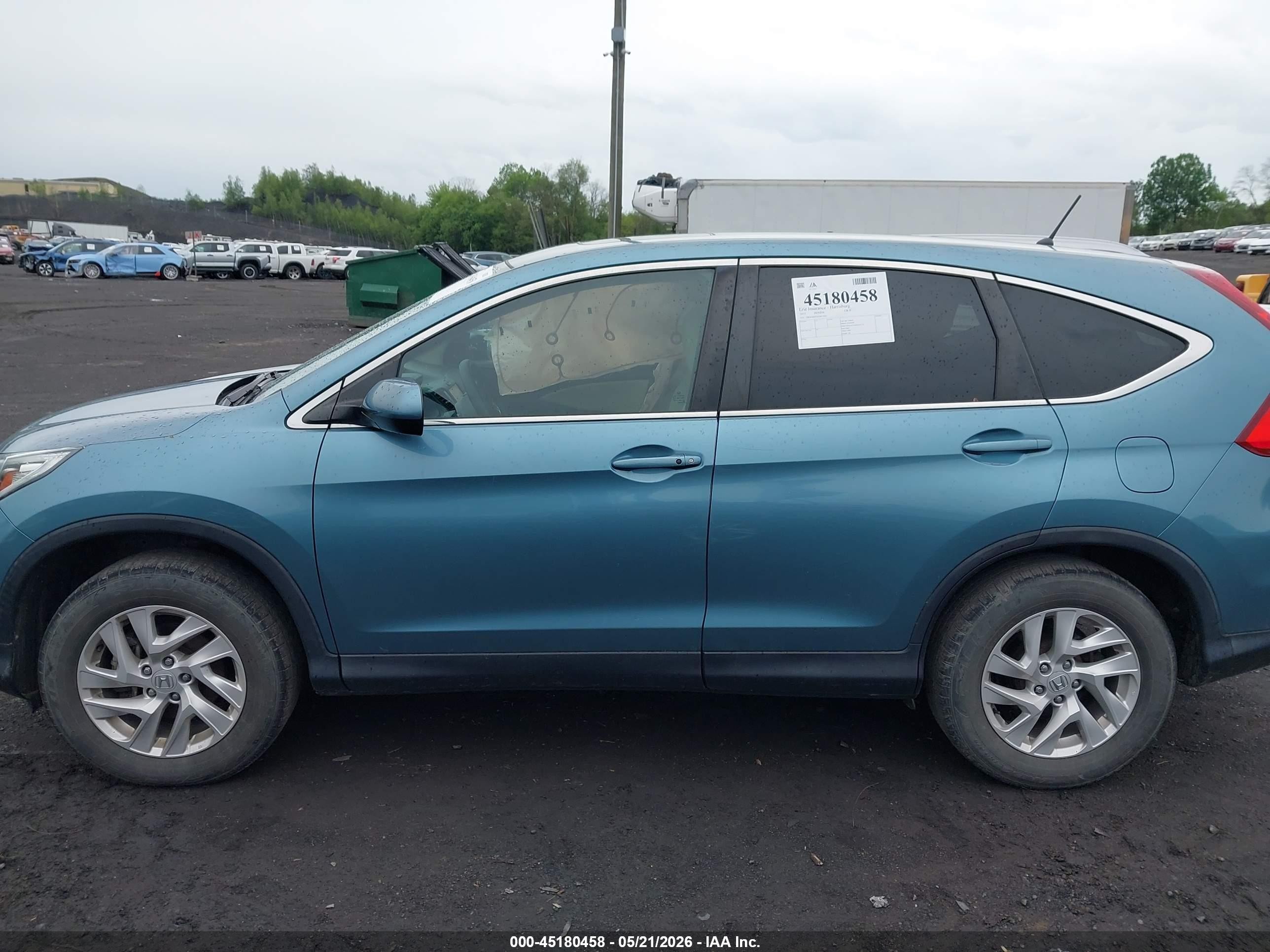 2015 Honda Cr-v Ex Зеленый vin: 2HKRM4H55FH675910