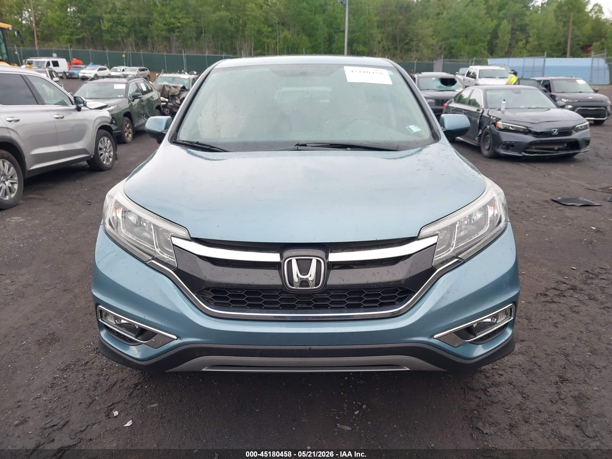 2015 Honda Cr-v Ex Зеленый vin: 2HKRM4H55FH675910