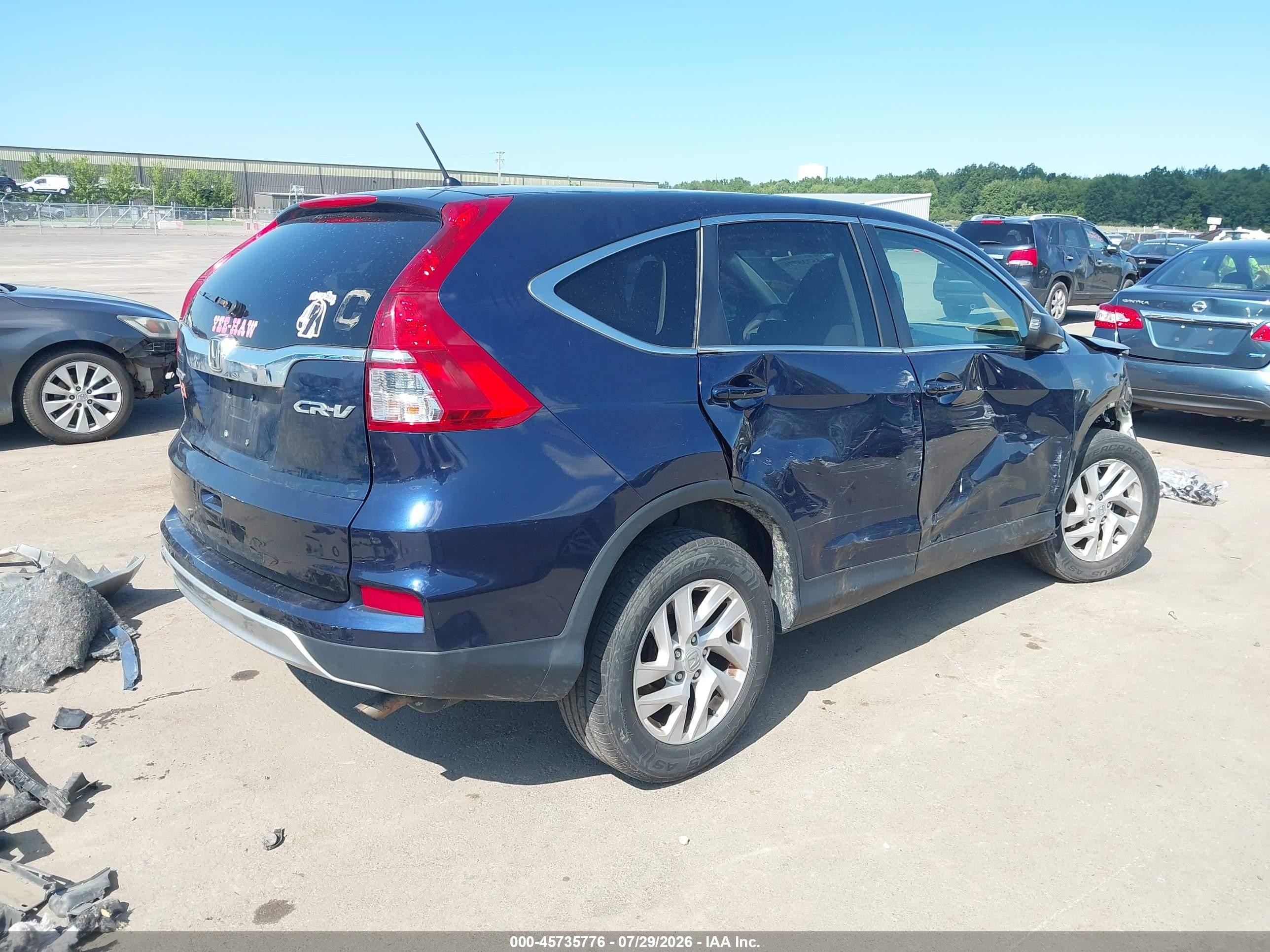 2015 Honda Cr-v Ex Dark Blue vin: 2HKRM4H55FH691153