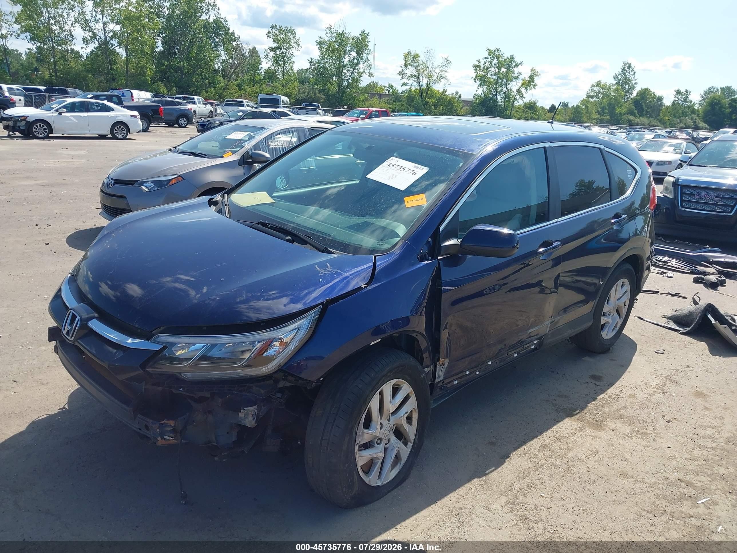 2015 Honda Cr-v Ex Dark Blue vin: 2HKRM4H55FH691153