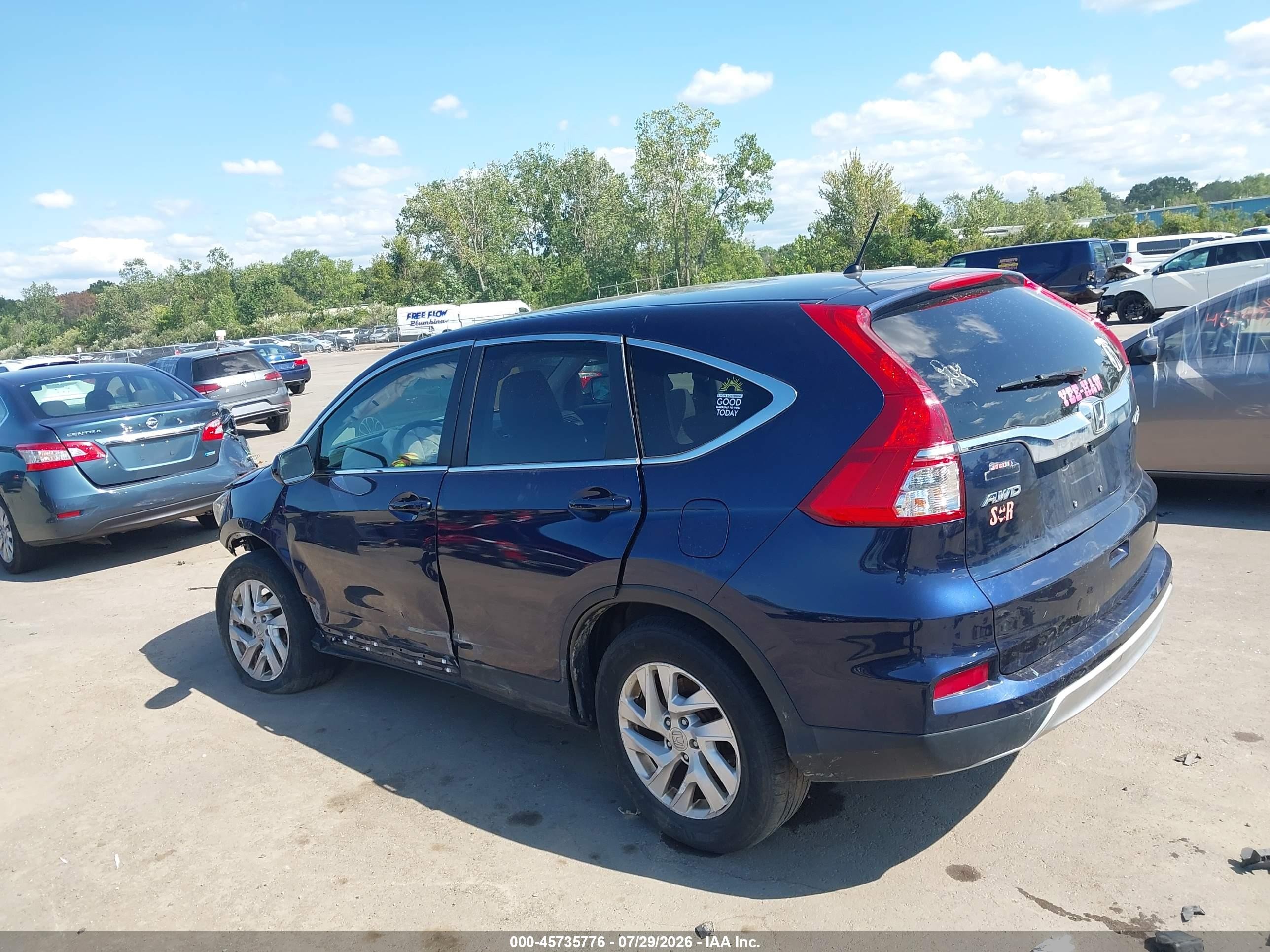 2015 Honda Cr-v Ex Dark Blue vin: 2HKRM4H55FH691153