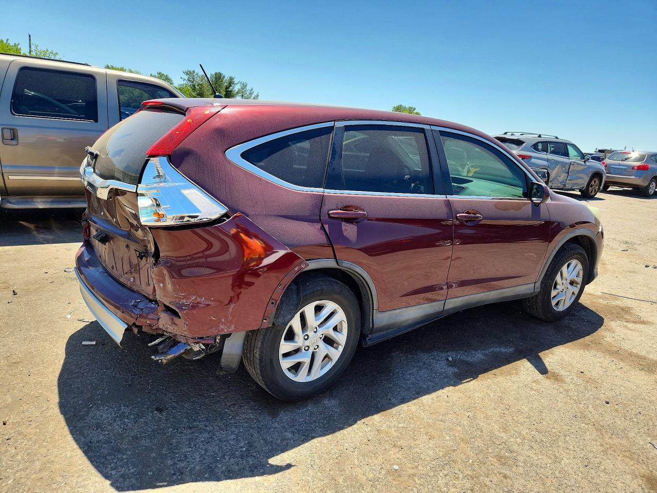 2015 Honda Cr-v Ex Maroon vin: 2HKRM4H55FH699155