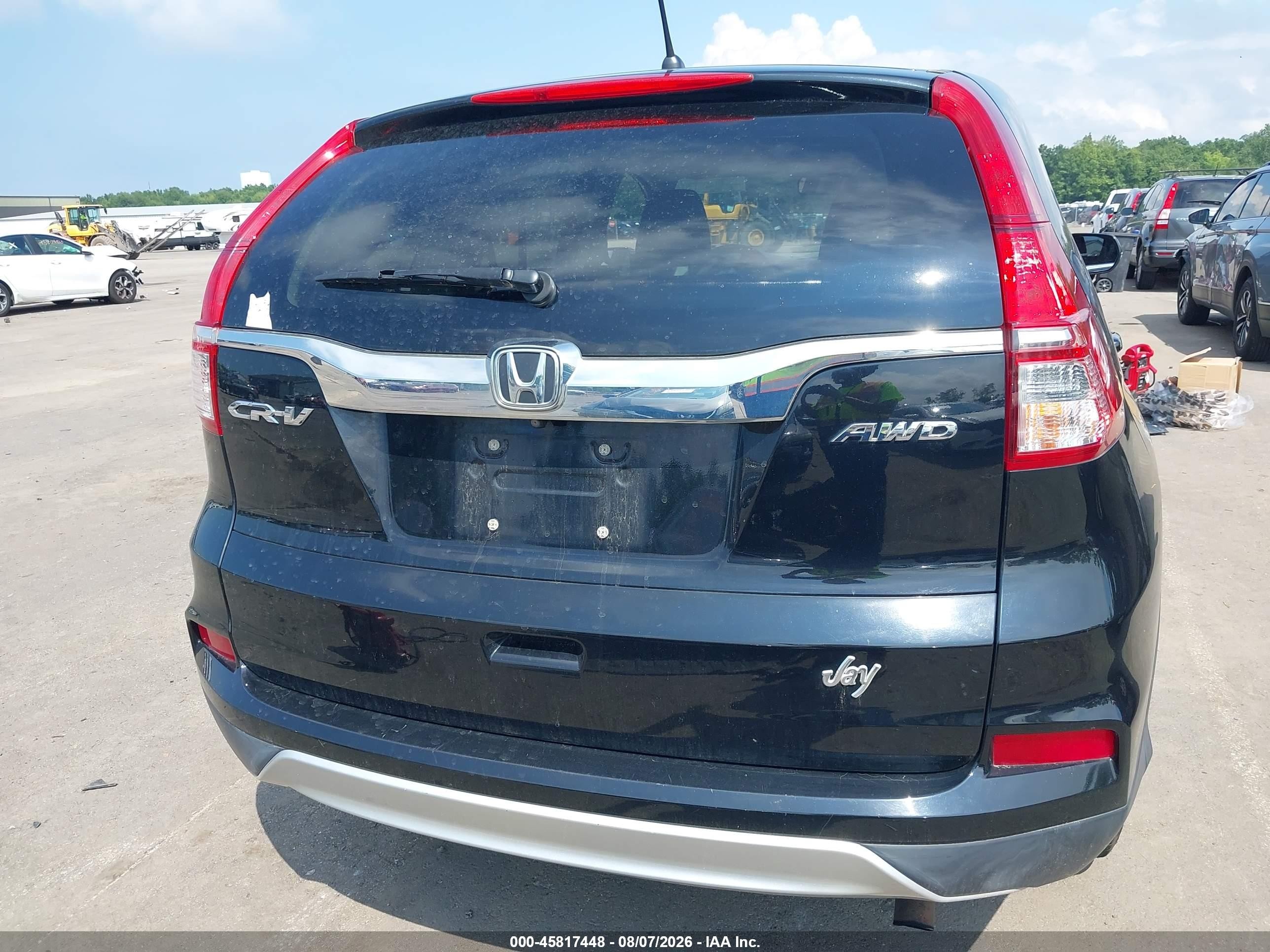 2015 Honda Cr-v Ex Черный vin: 2HKRM4H55FH699804