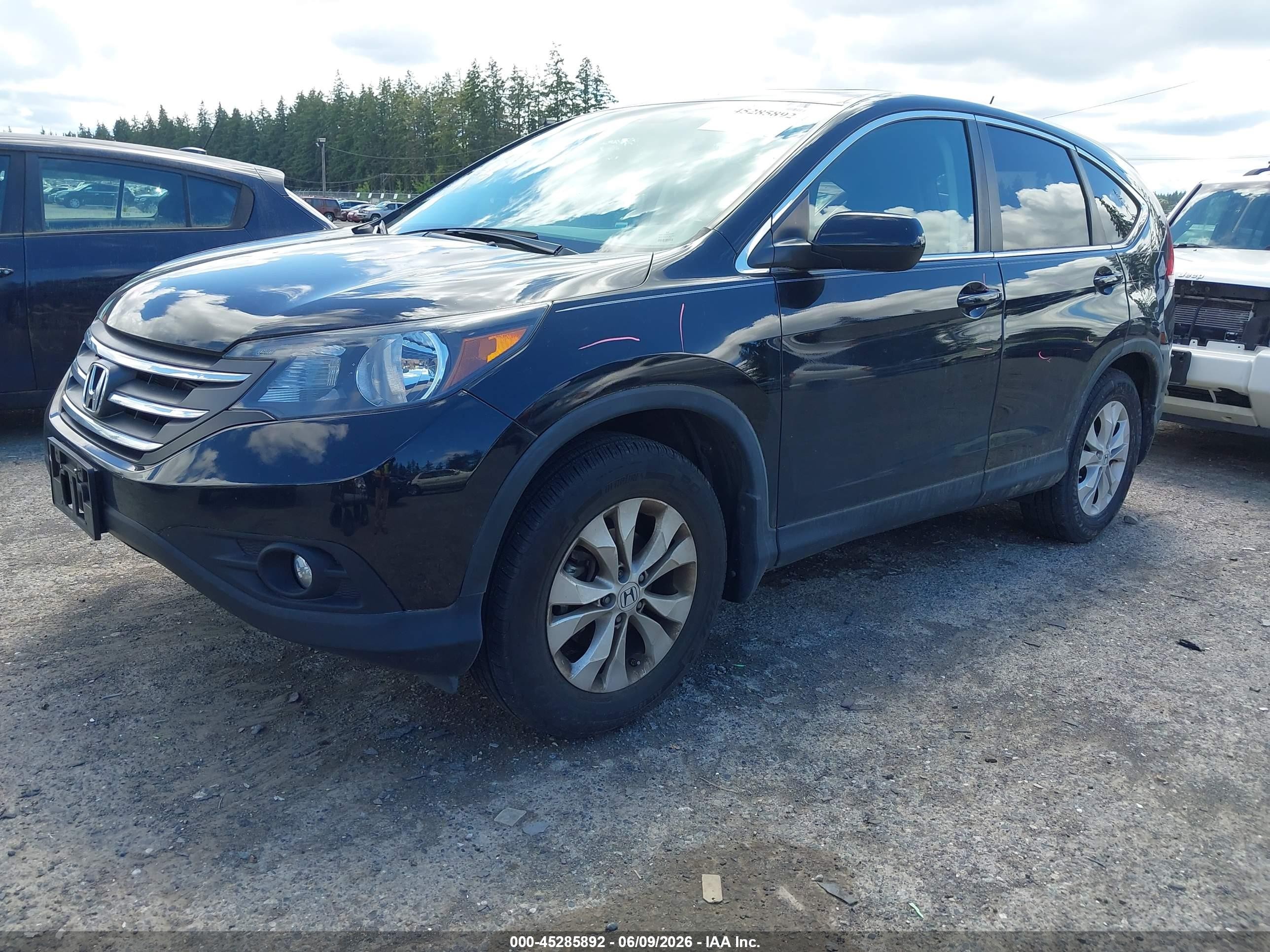 2013 Honda Cr-v Ex Черный vin: 2HKRM4H56DH615065