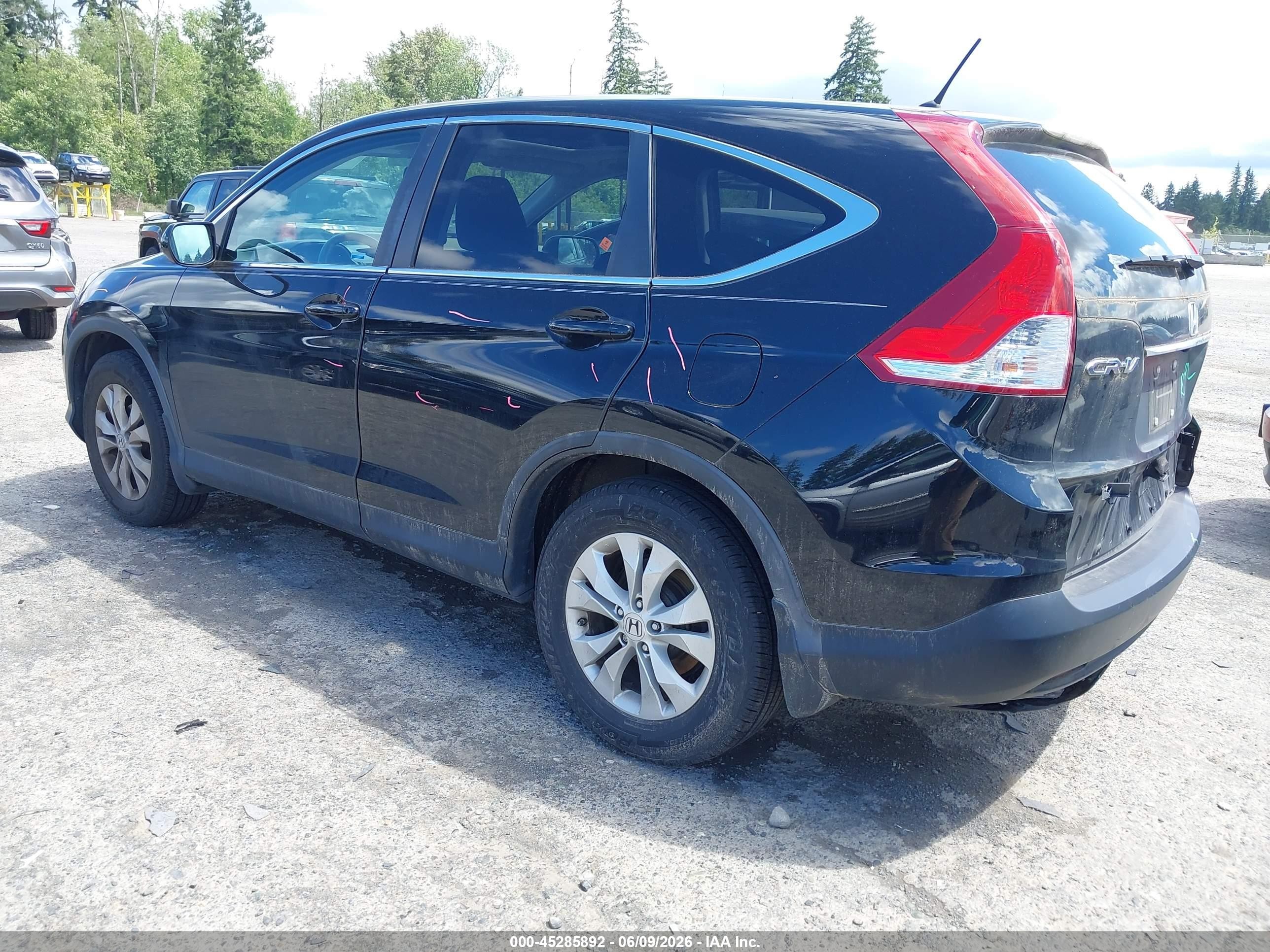2013 Honda Cr-v Ex Черный vin: 2HKRM4H56DH615065