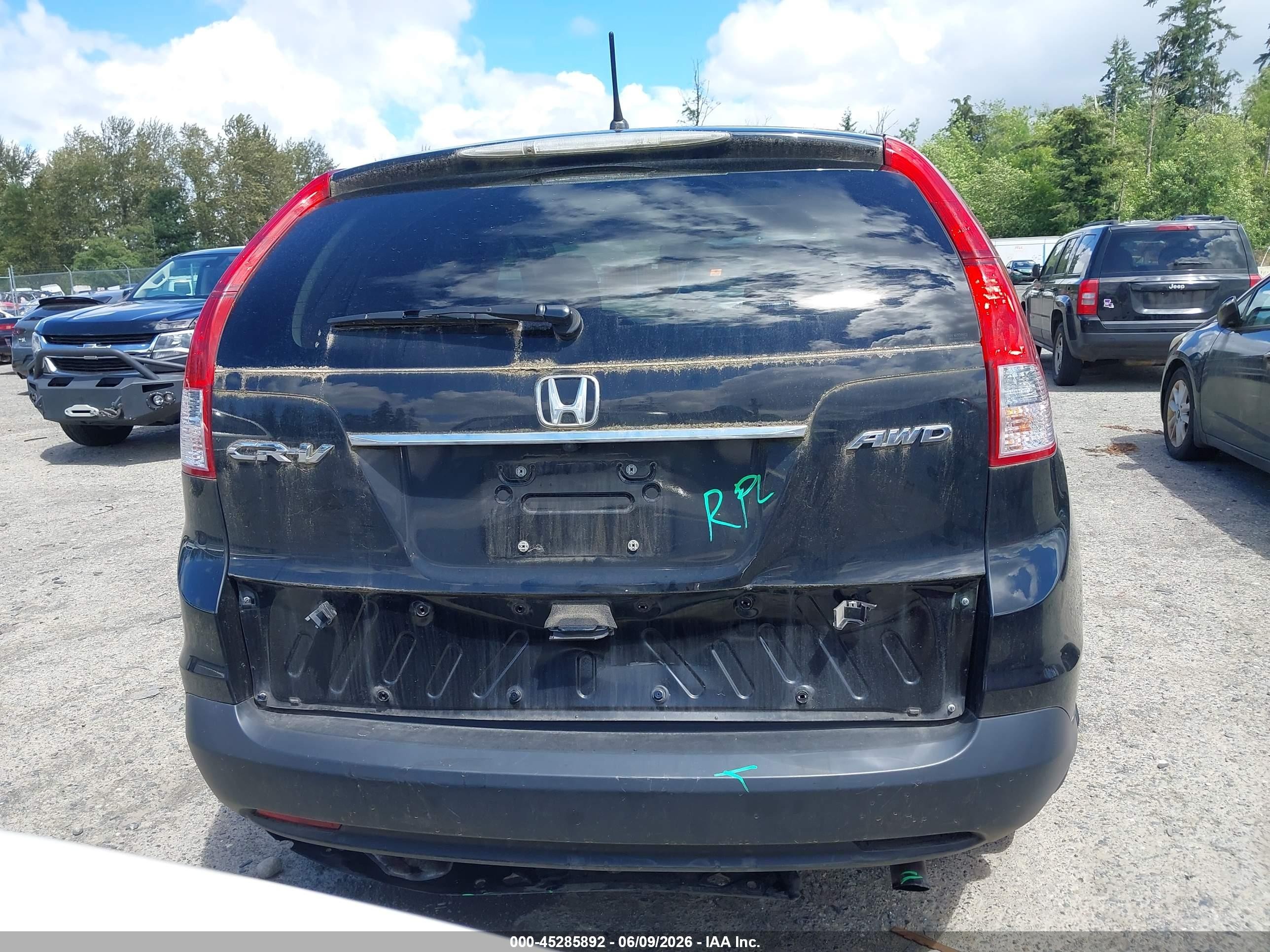 2013 Honda Cr-v Ex Черный vin: 2HKRM4H56DH615065