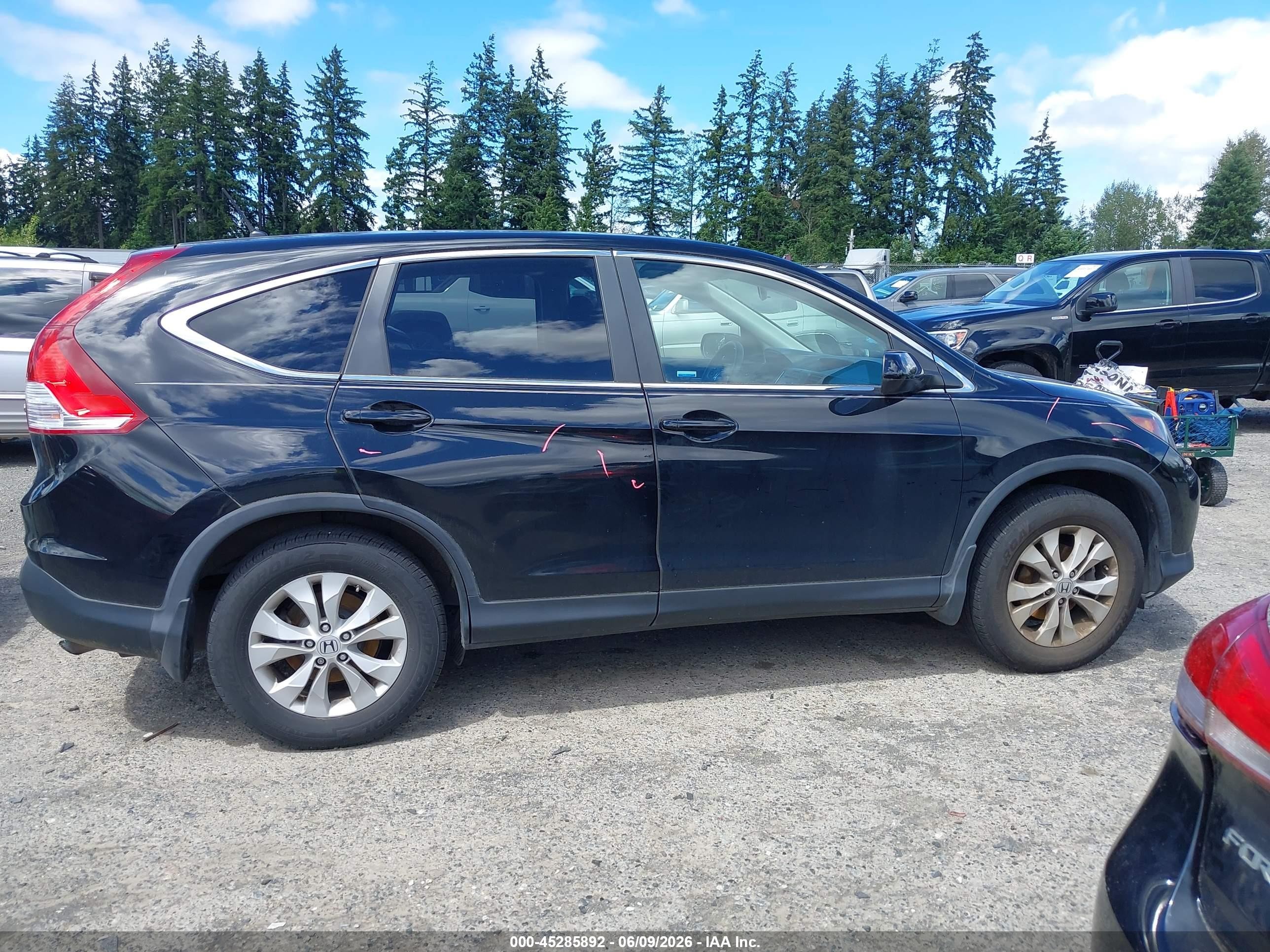 2013 Honda Cr-v Ex Черный vin: 2HKRM4H56DH615065