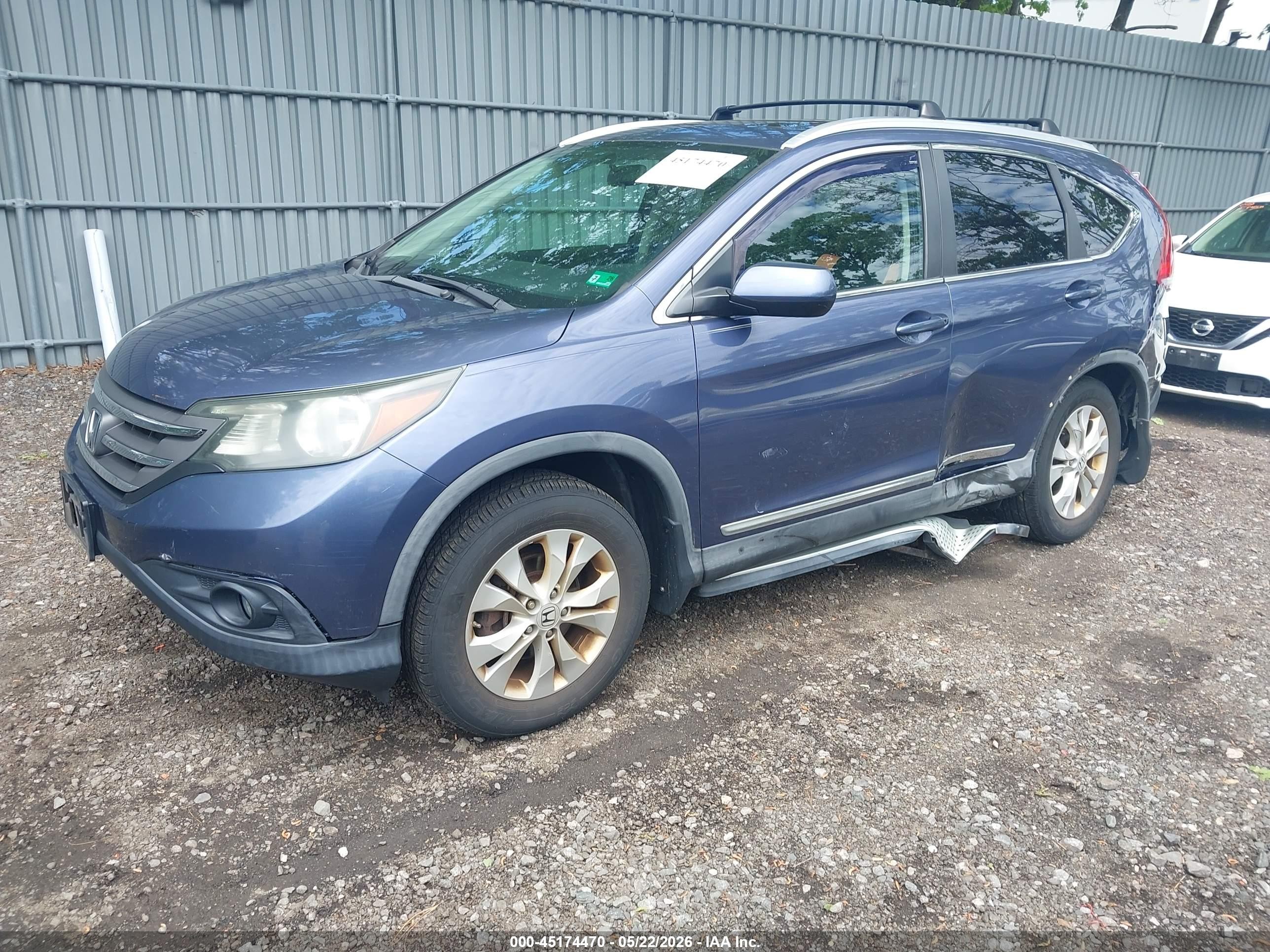 2013 Honda Cr-v Ex Blue vin: 2HKRM4H56DH629466