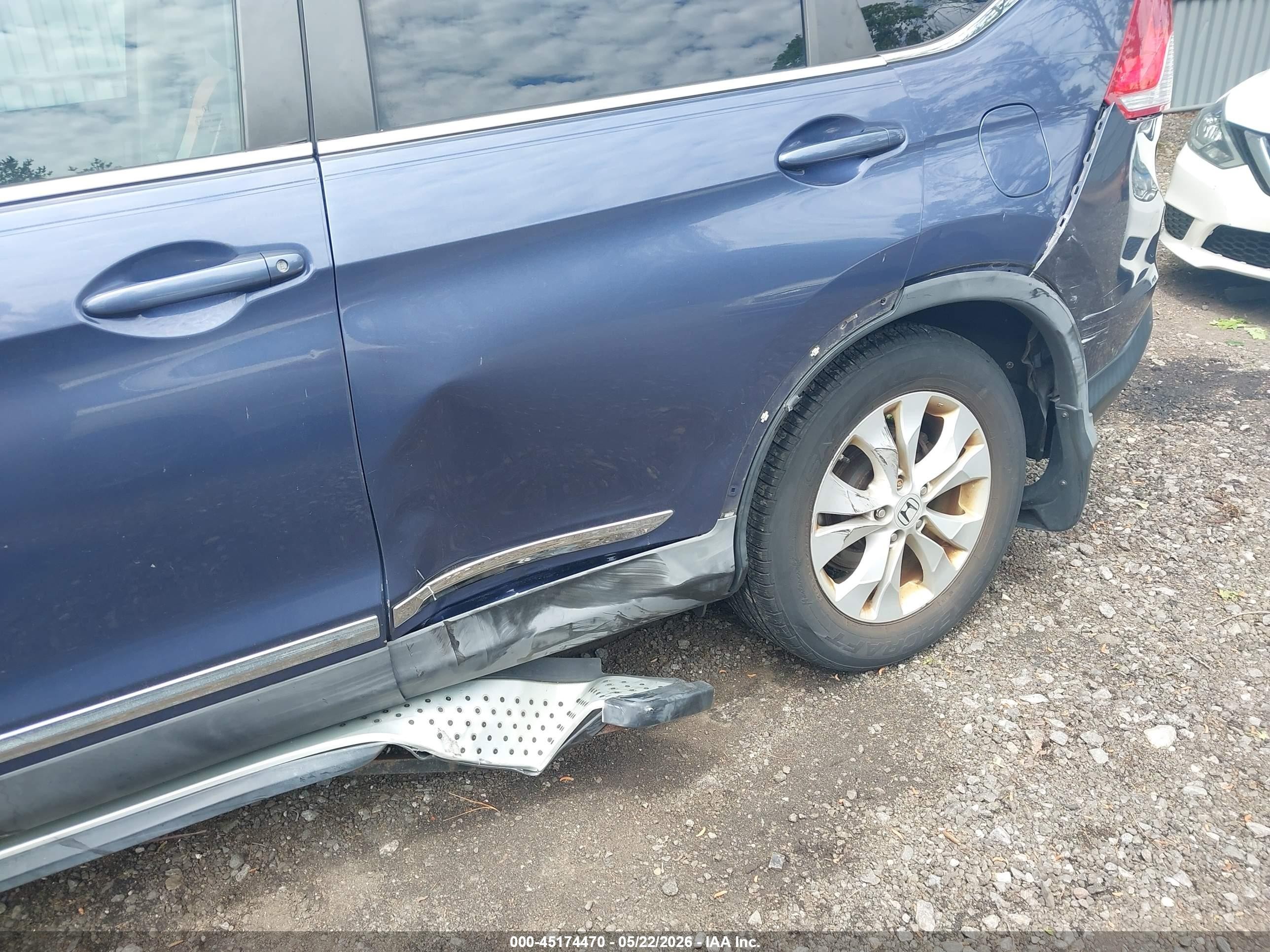 2013 Honda Cr-v Ex Blue vin: 2HKRM4H56DH629466