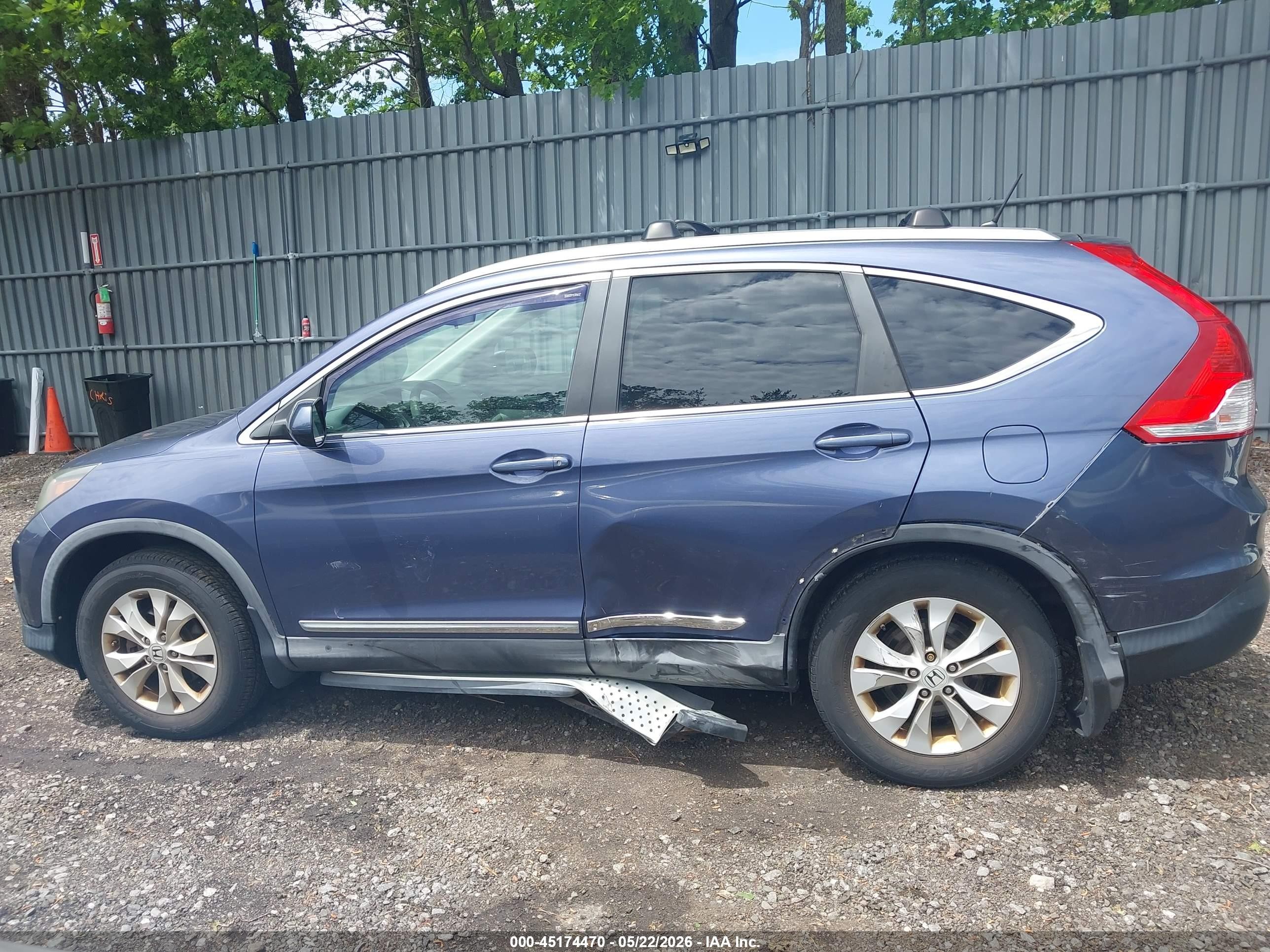 2013 Honda Cr-v Ex Blue vin: 2HKRM4H56DH629466