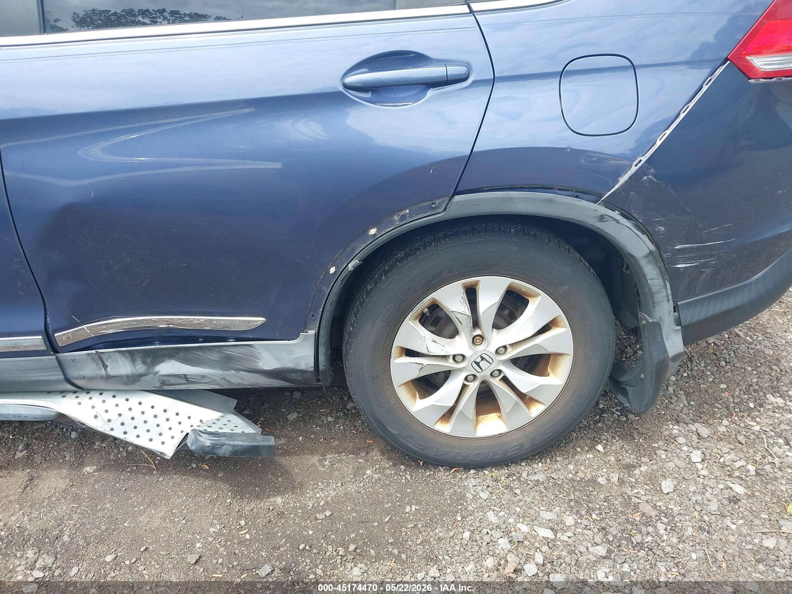 2013 Honda Cr-v Ex Blue vin: 2HKRM4H56DH629466