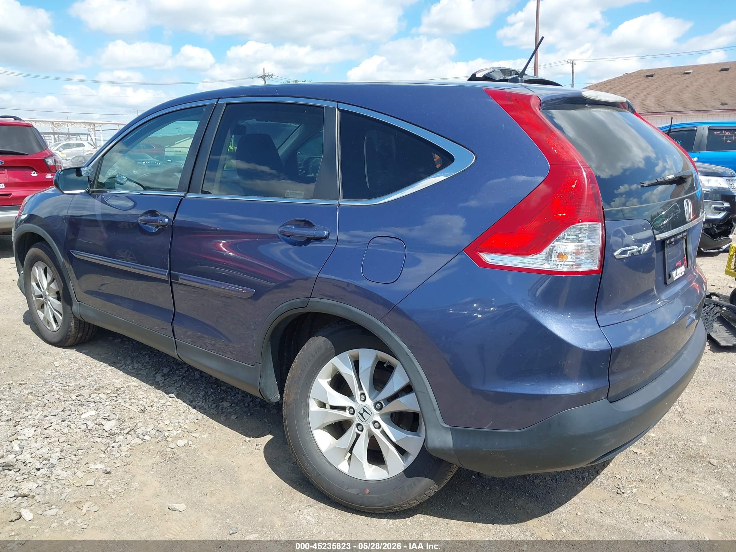 2013 Honda Cr-v Ex Blue vin: 2HKRM4H56DH634750