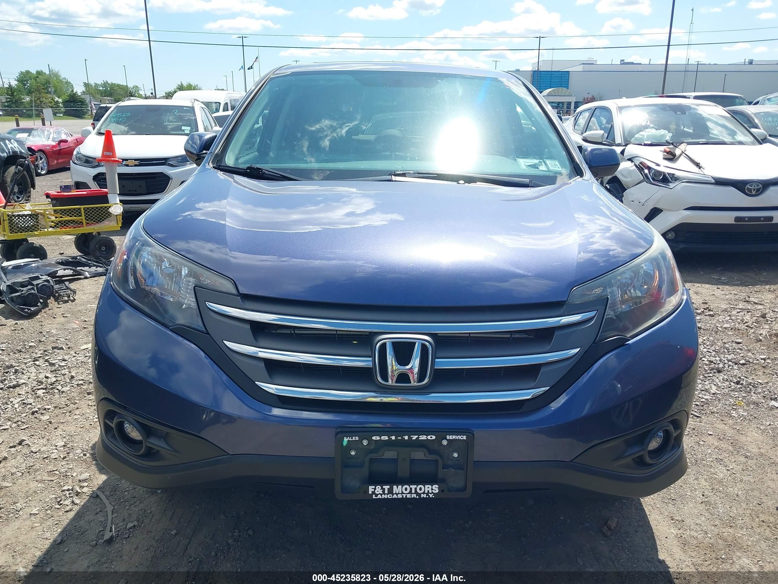 2013 Honda Cr-v Ex Blue vin: 2HKRM4H56DH634750
