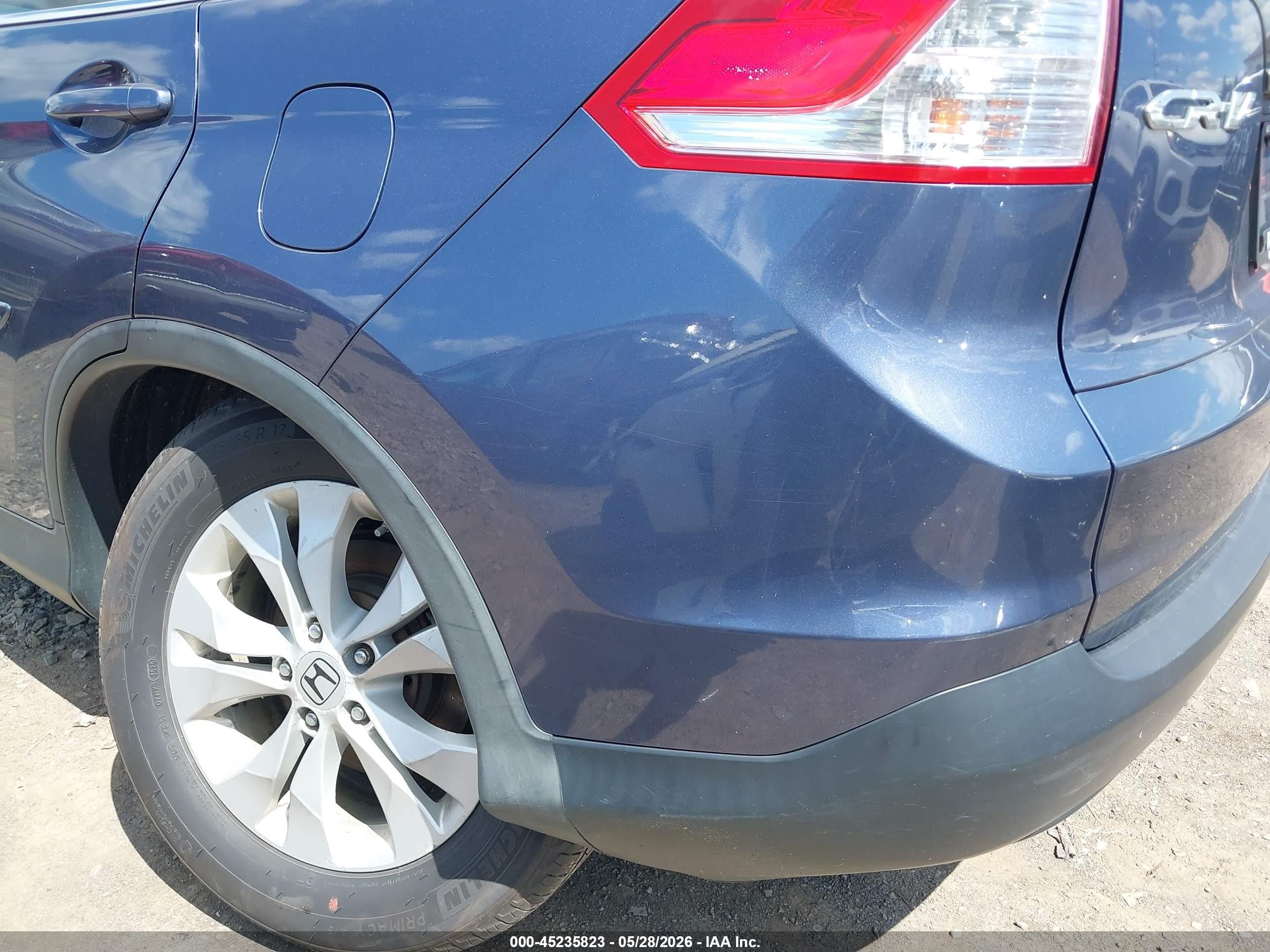 2013 Honda Cr-v Ex Blue vin: 2HKRM4H56DH634750