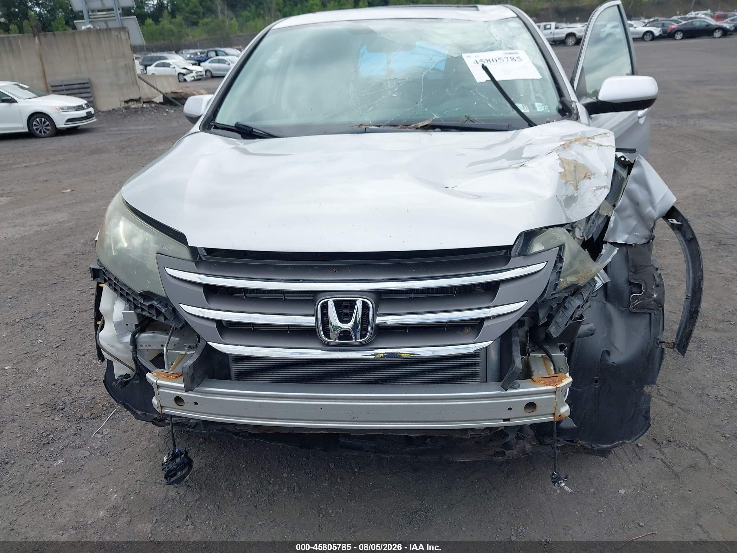 2013 Honda Cr-v Ex Silver vin: 2HKRM4H56DH659342