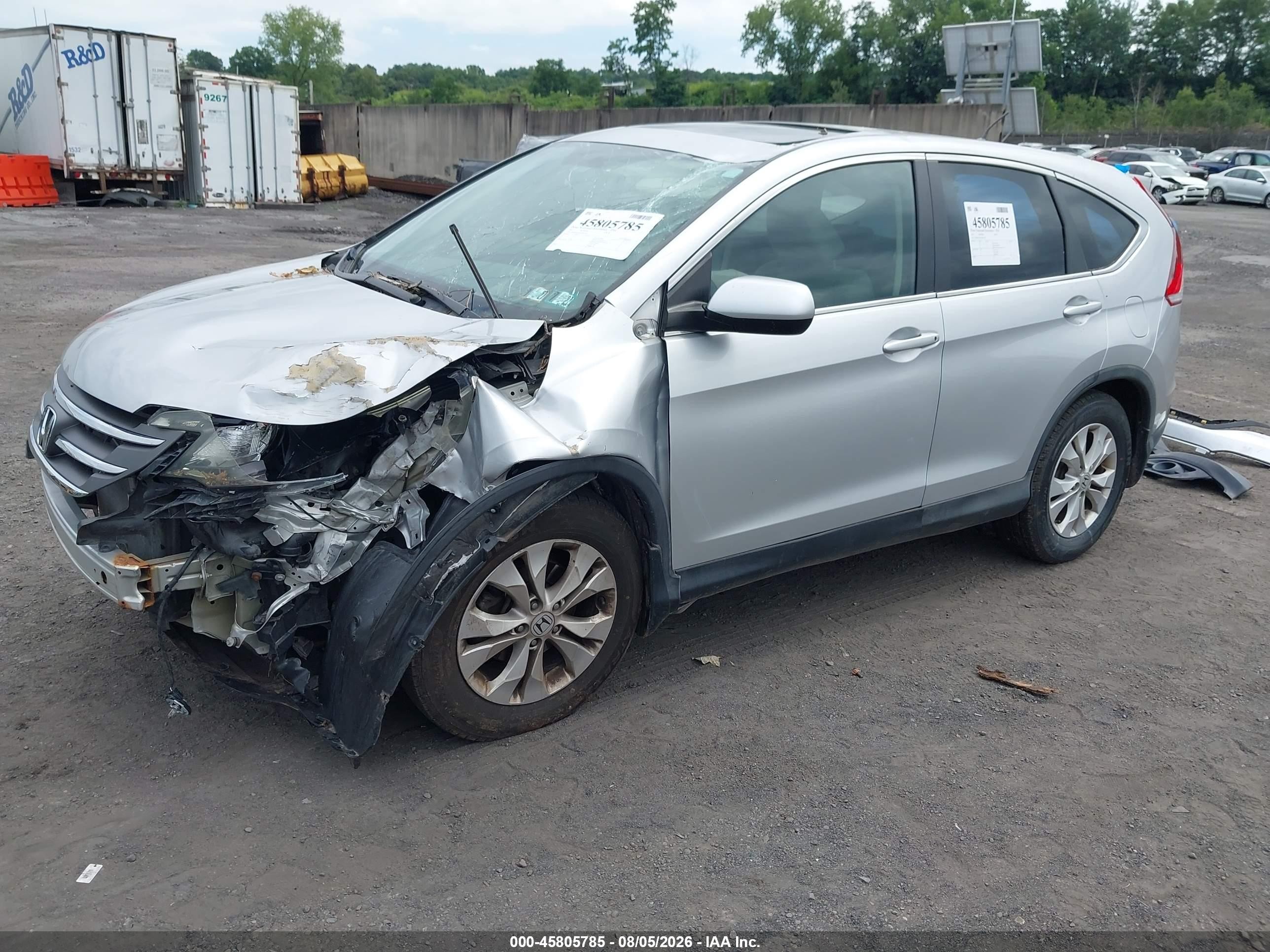 2013 Honda Cr-v Ex Silver vin: 2HKRM4H56DH659342