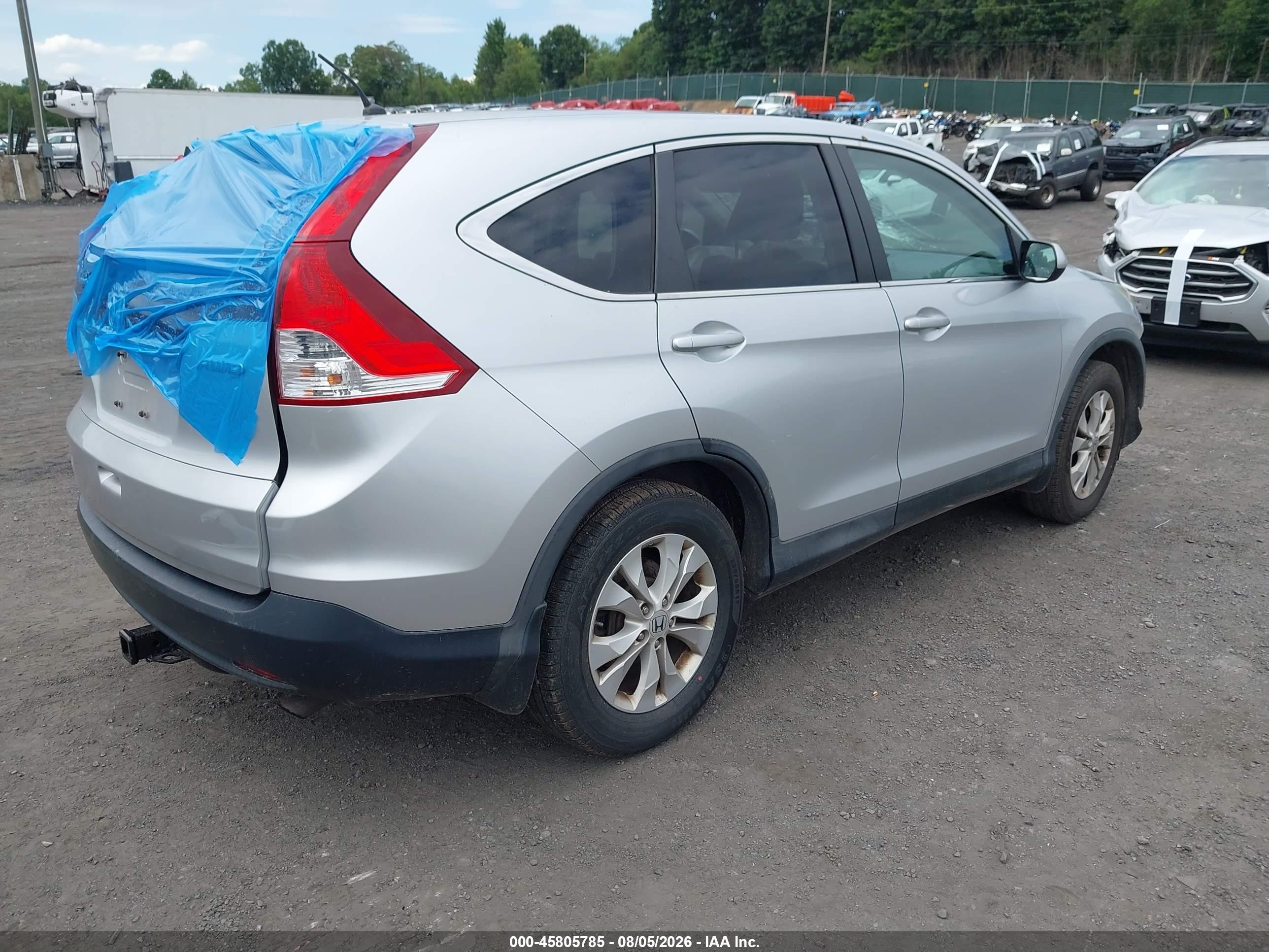 2013 Honda Cr-v Ex Silver vin: 2HKRM4H56DH659342