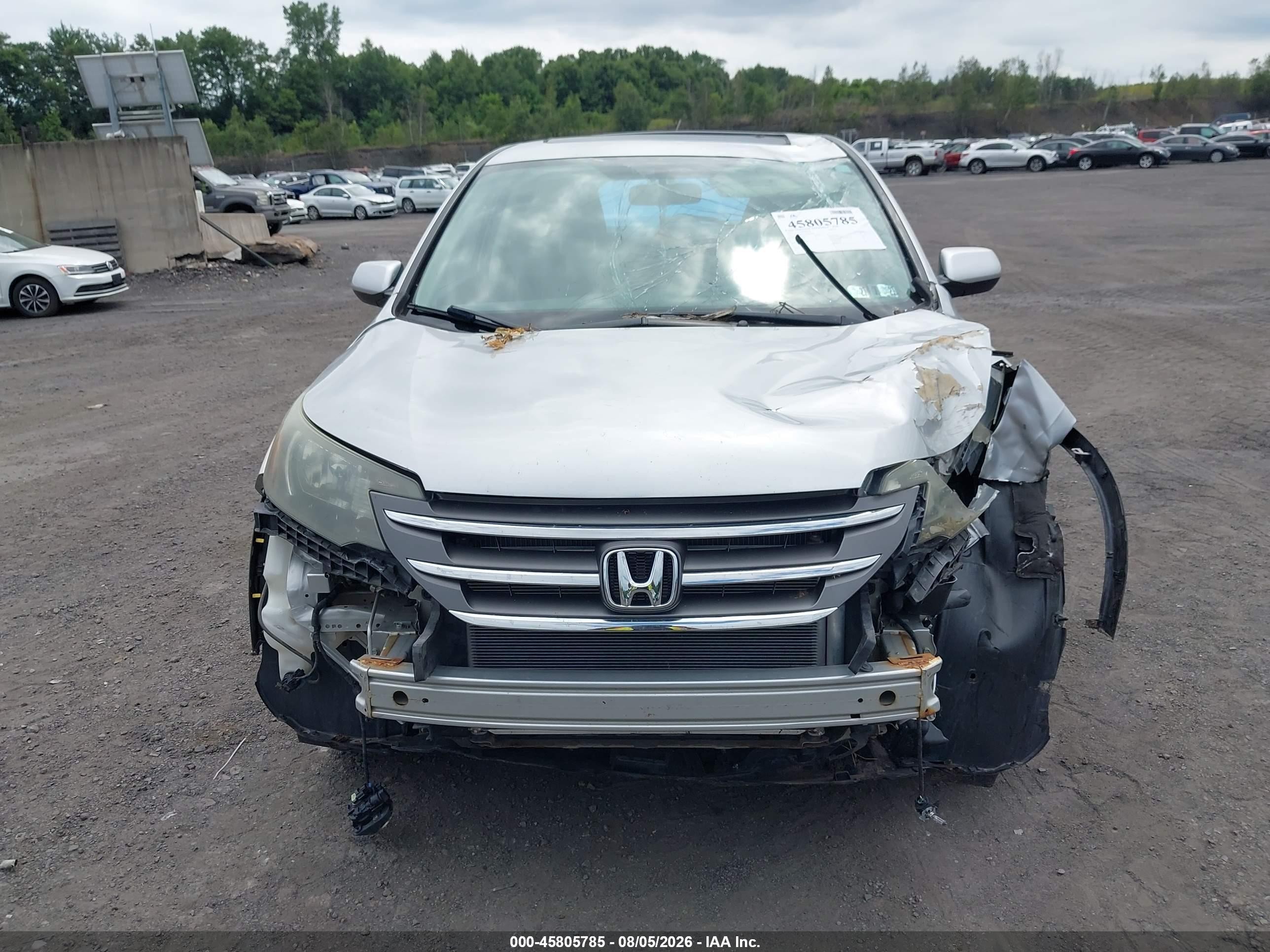 2013 Honda Cr-v Ex Silver vin: 2HKRM4H56DH659342